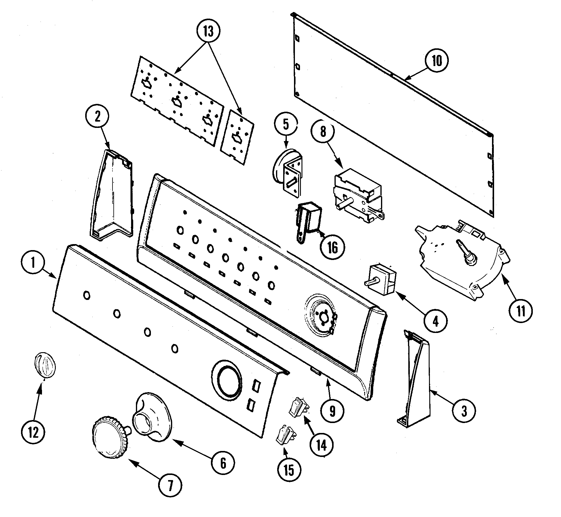 Admiral LNC6766B71 control panel diagram