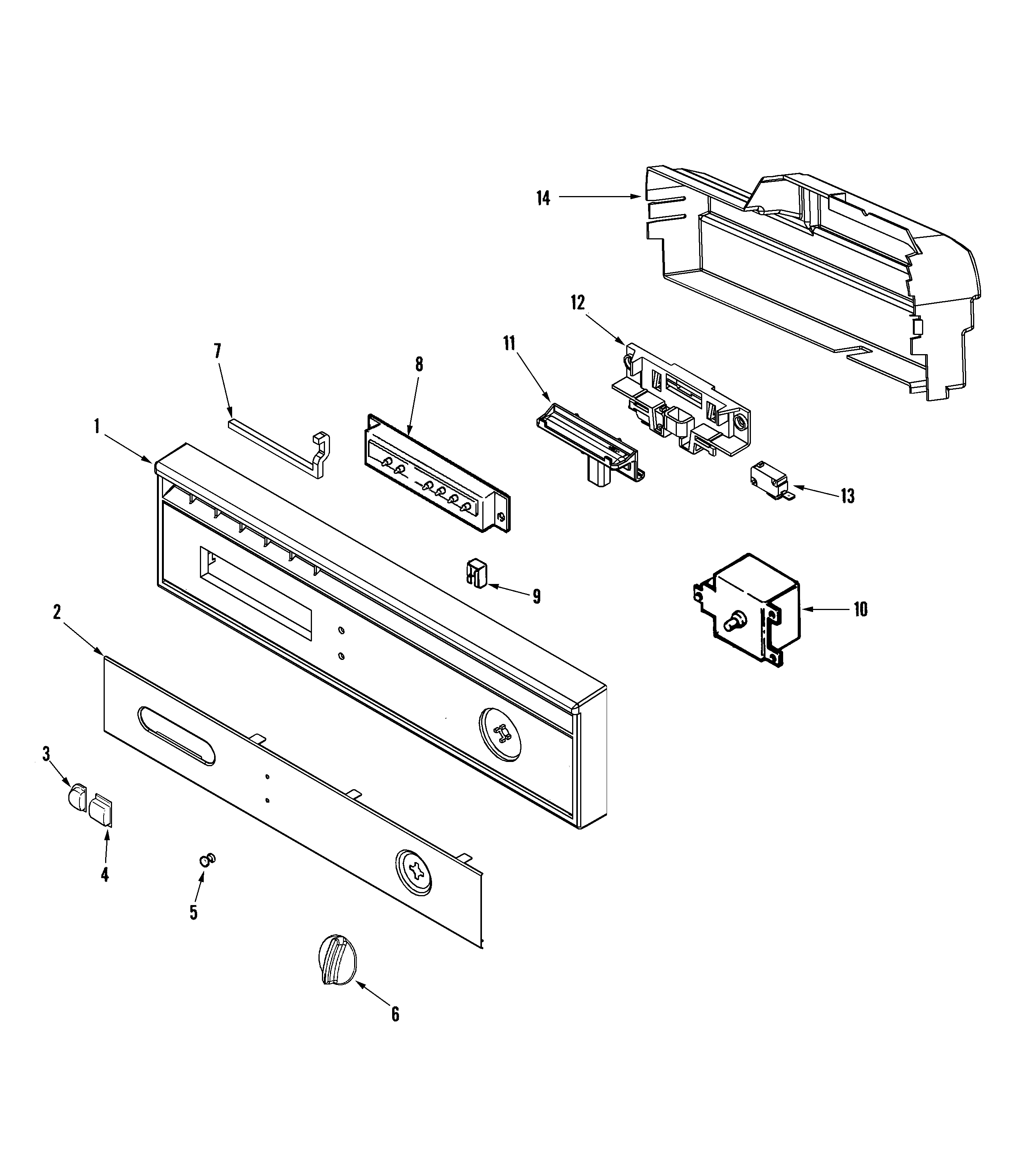 Maytag MDB3700AWE control panel diagram