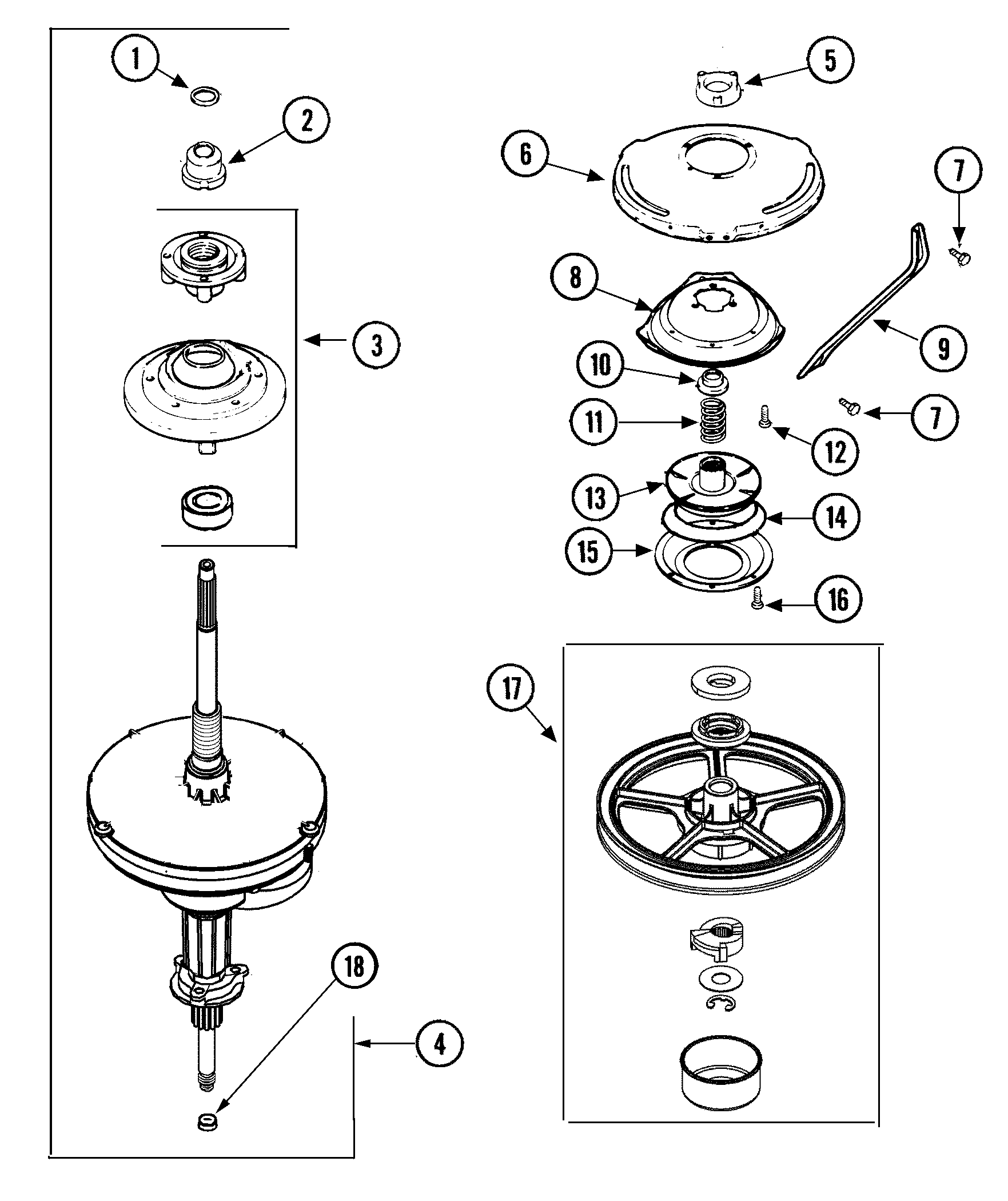 Crosley CW6500W transmission (series 22) diagram