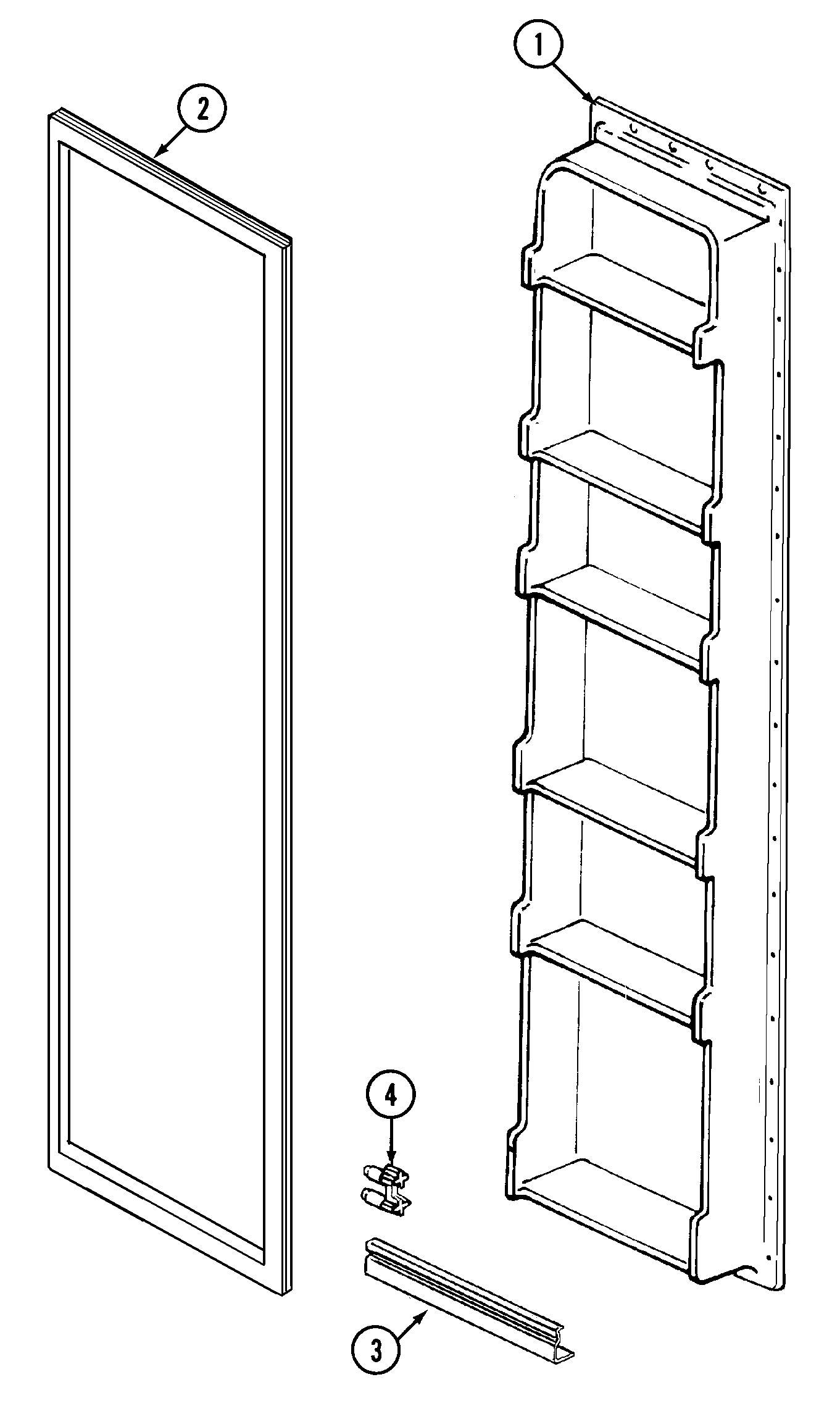 Maytag GS20Y8A freezer inner door diagram
