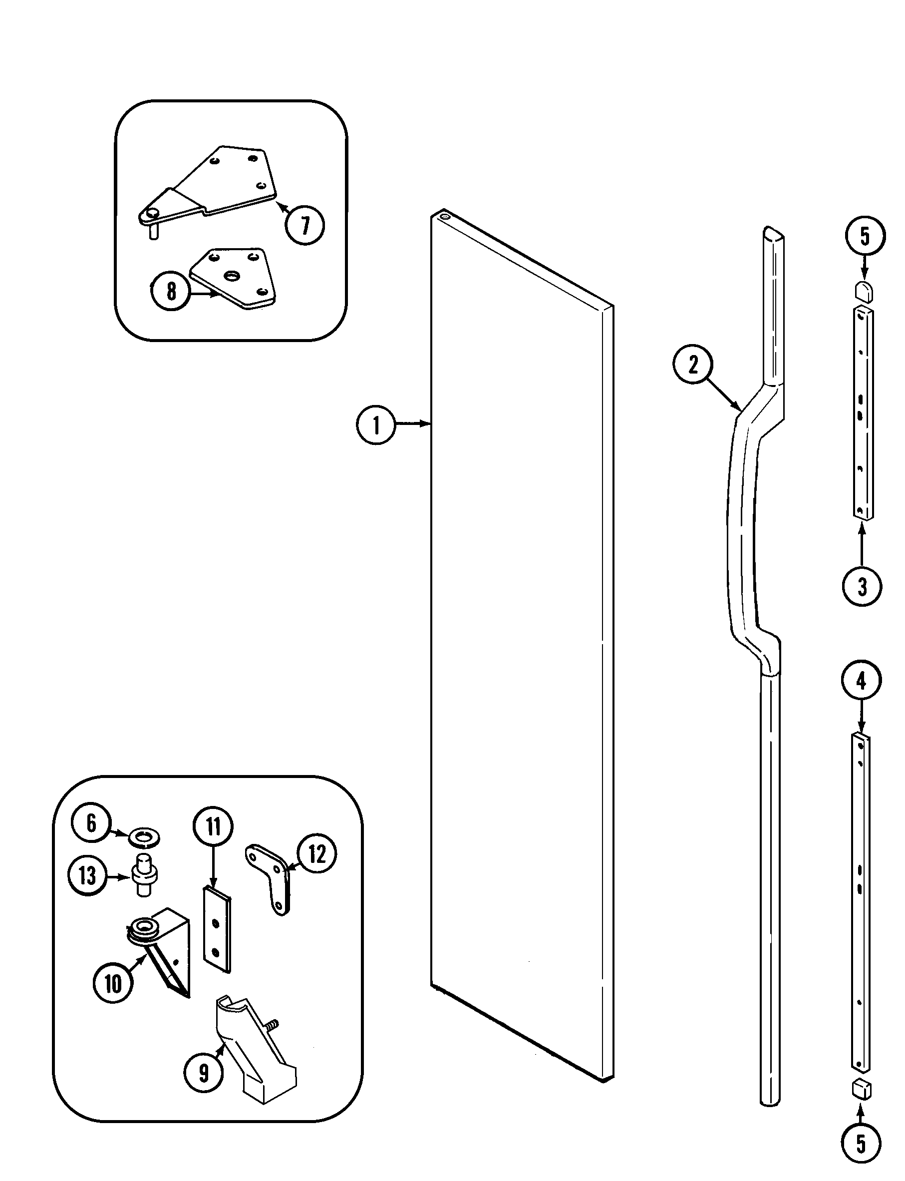 Maytag GS20Y8A freezer outer door diagram