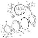 Maytag MAH5500BWW spinner assembly & outer tub cover diagram