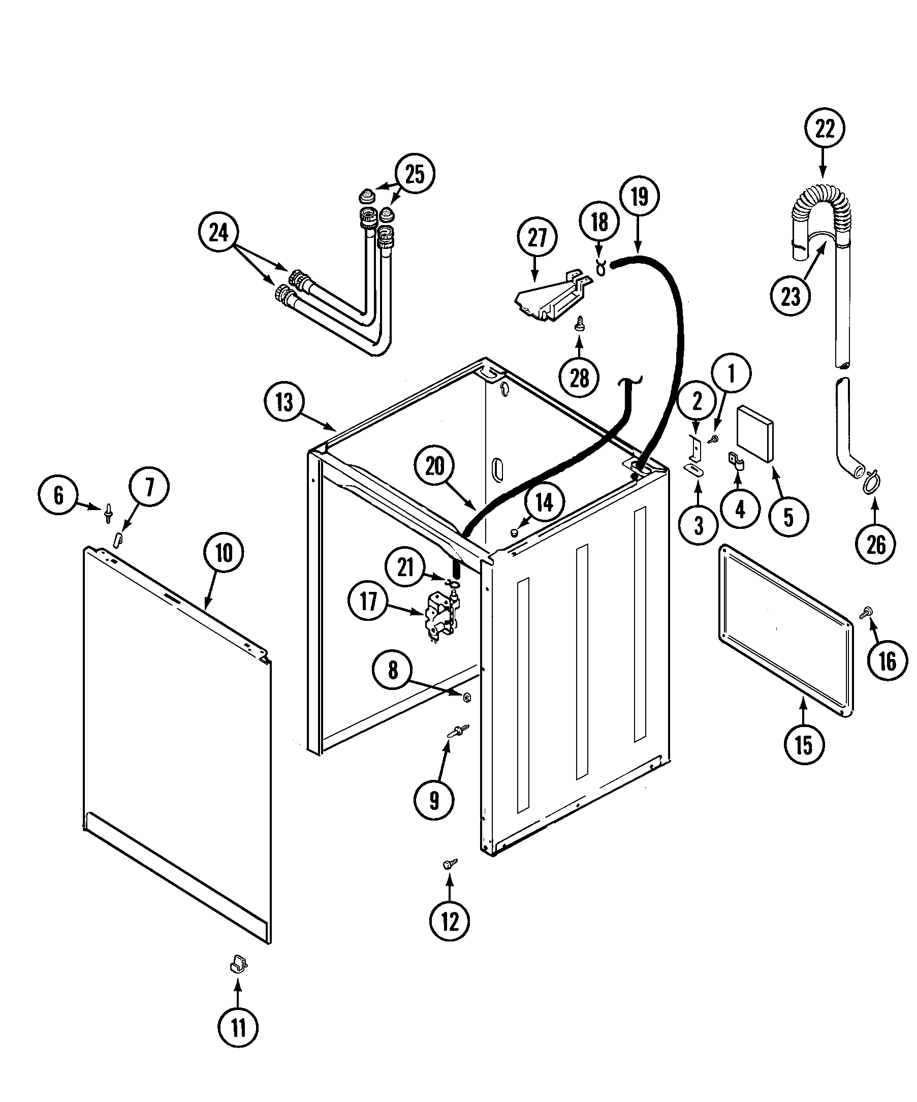 Crosley CW6000Q cabinet diagram