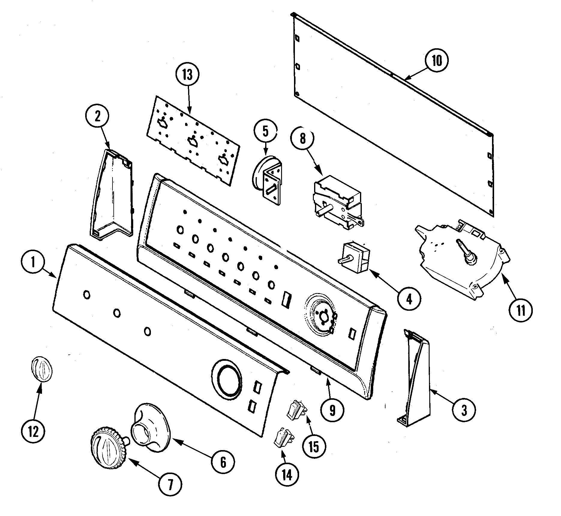 Crosley CW7000W control panel diagram