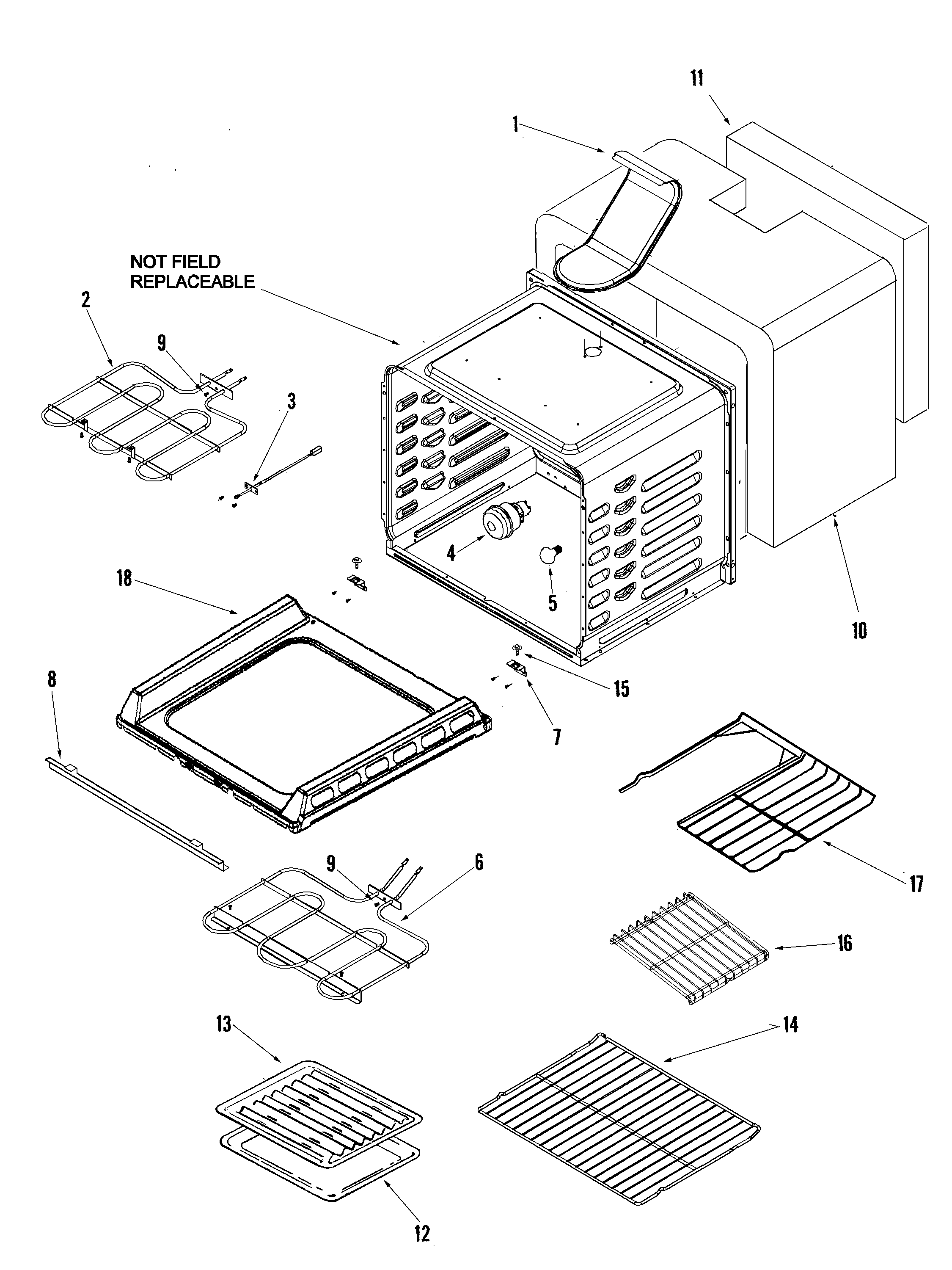 Maytag MER5775QCS cavity diagram
