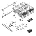 Maytag MDB8600AWW rack assembly (upr) diagram