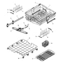 Maytag MDB9600AWQ track & rack assembly (middle/lwr) diagram