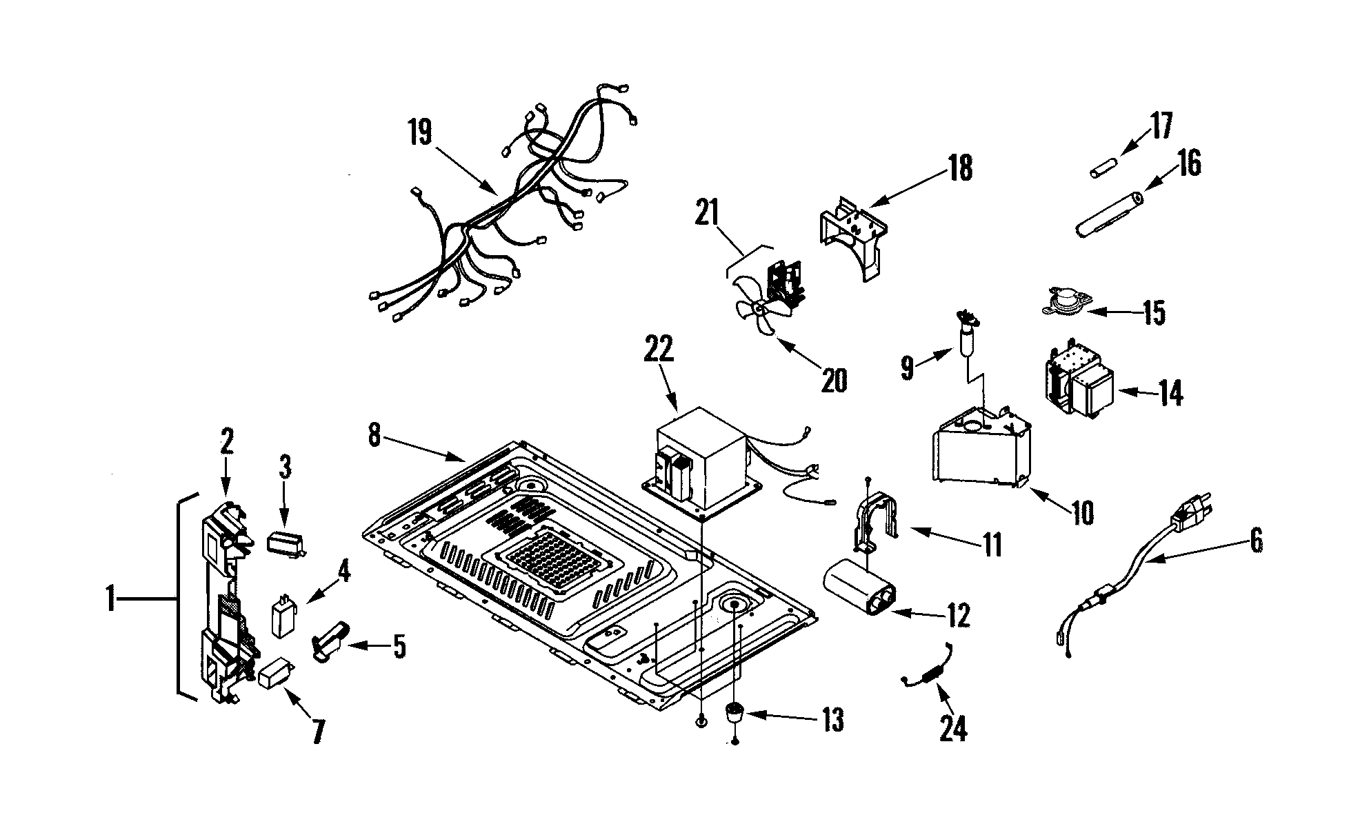 Maytag UMC1071AAW internal controls/latch asy./base diagram