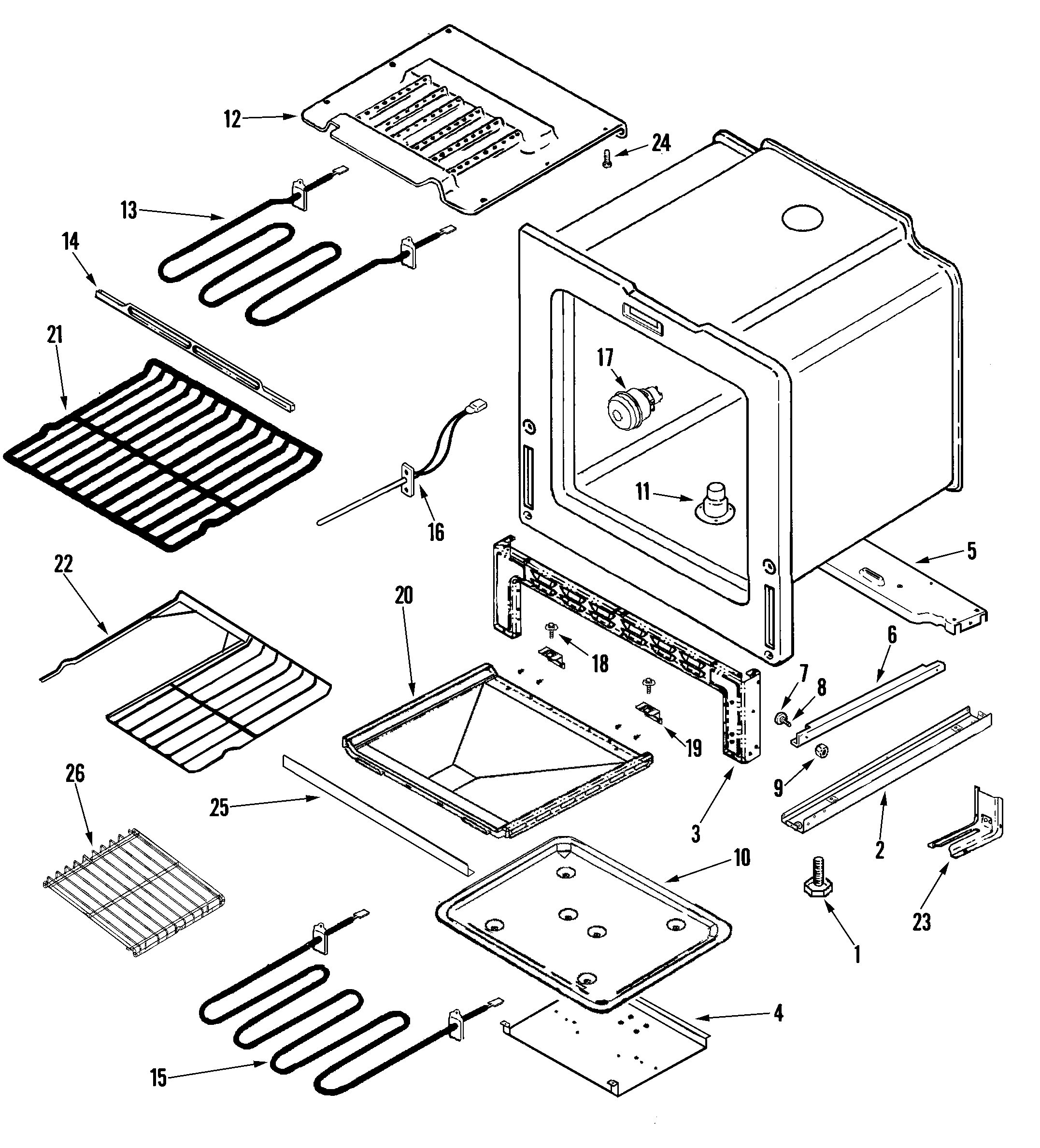 Maytag MES5775BAN oven/base diagram