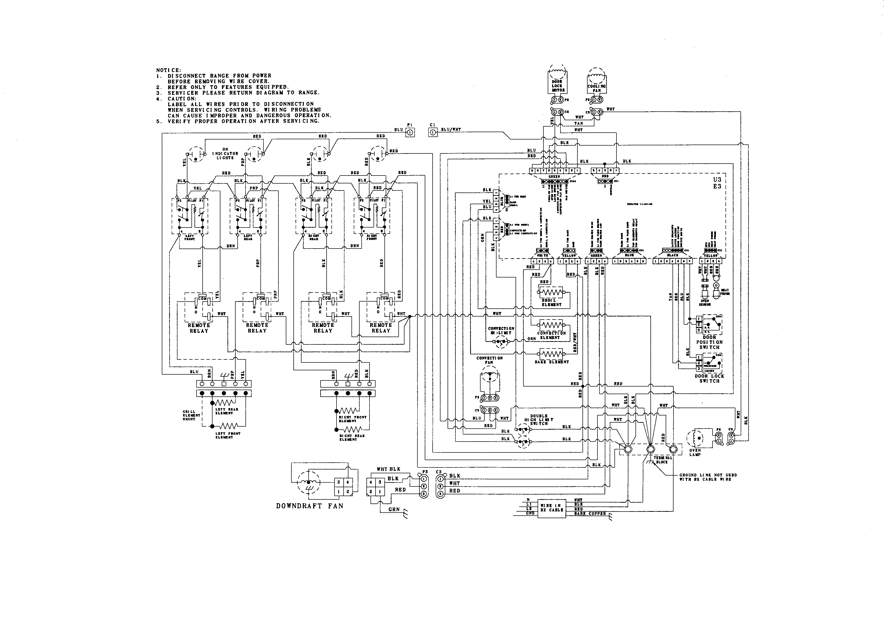 Jenn-Air JES9860BAW wiring information diagram