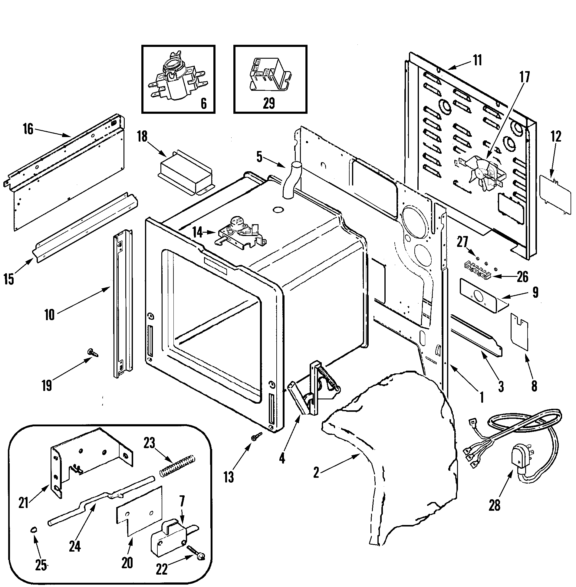 Jenn-Air JES9860BCB body diagram