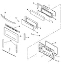 Kenmore 62960002600 door (upper) diagram