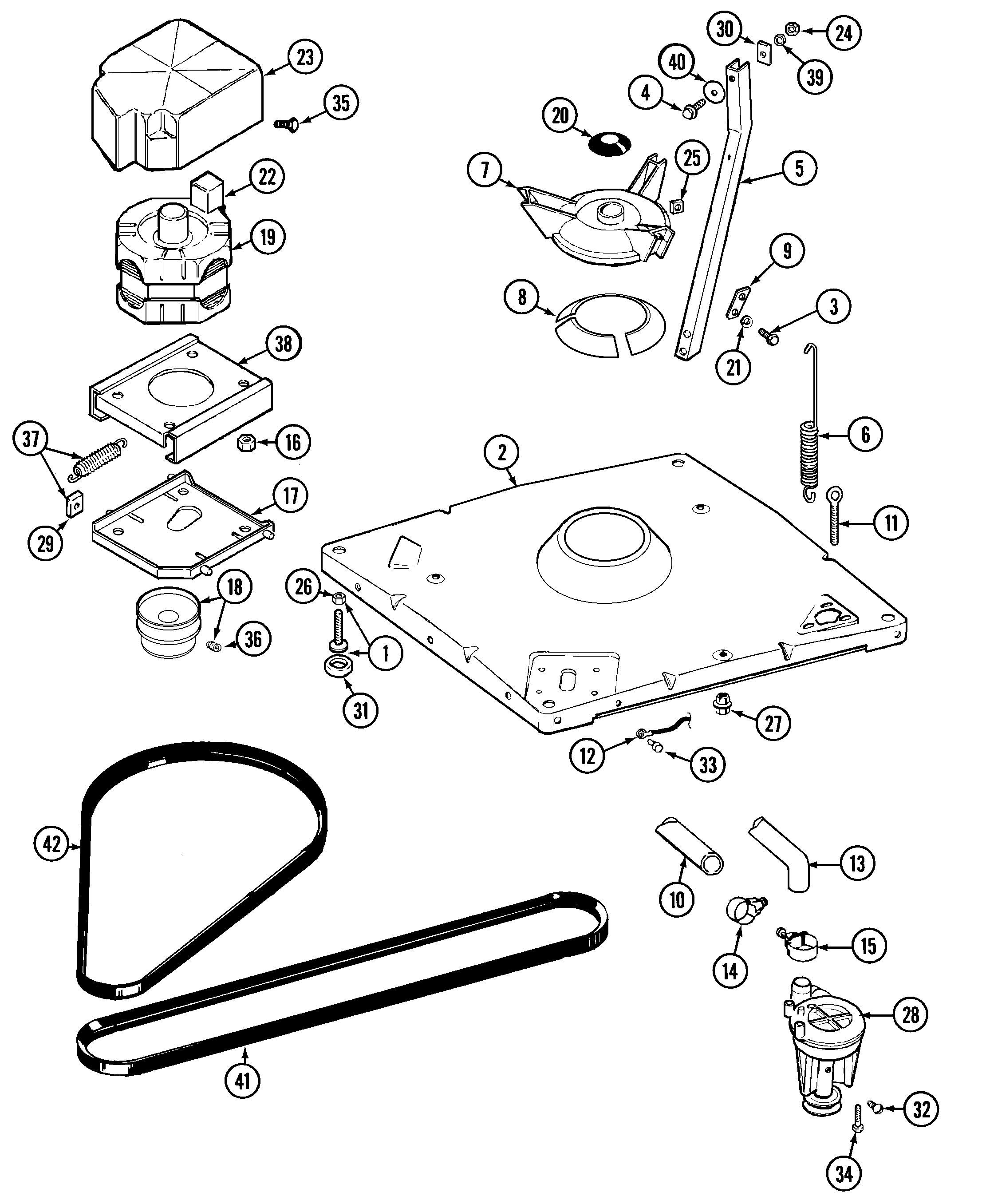 Maytag LAT9605AAE base diagram