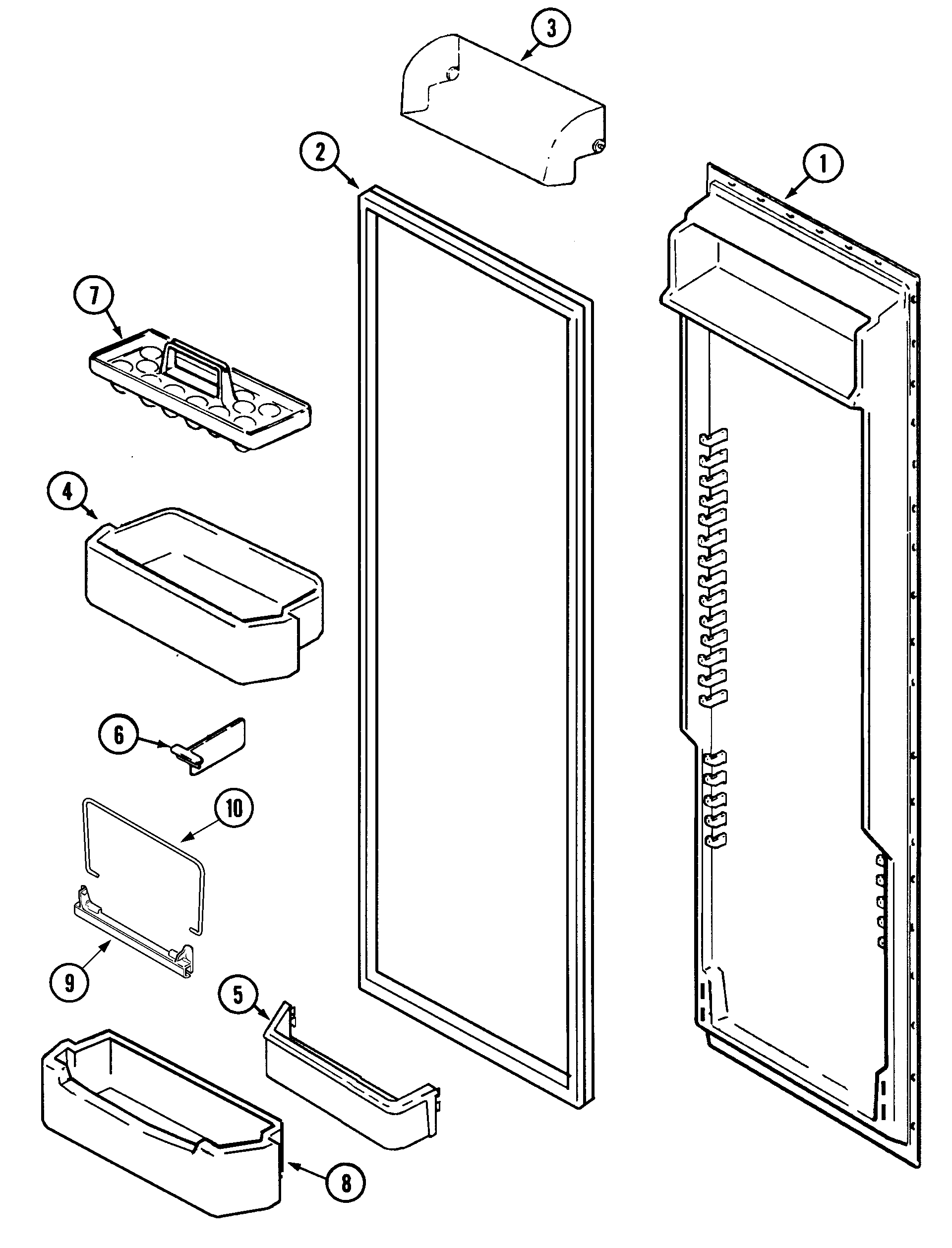 Maytag GC2220DEGB fresh food inner door diagram