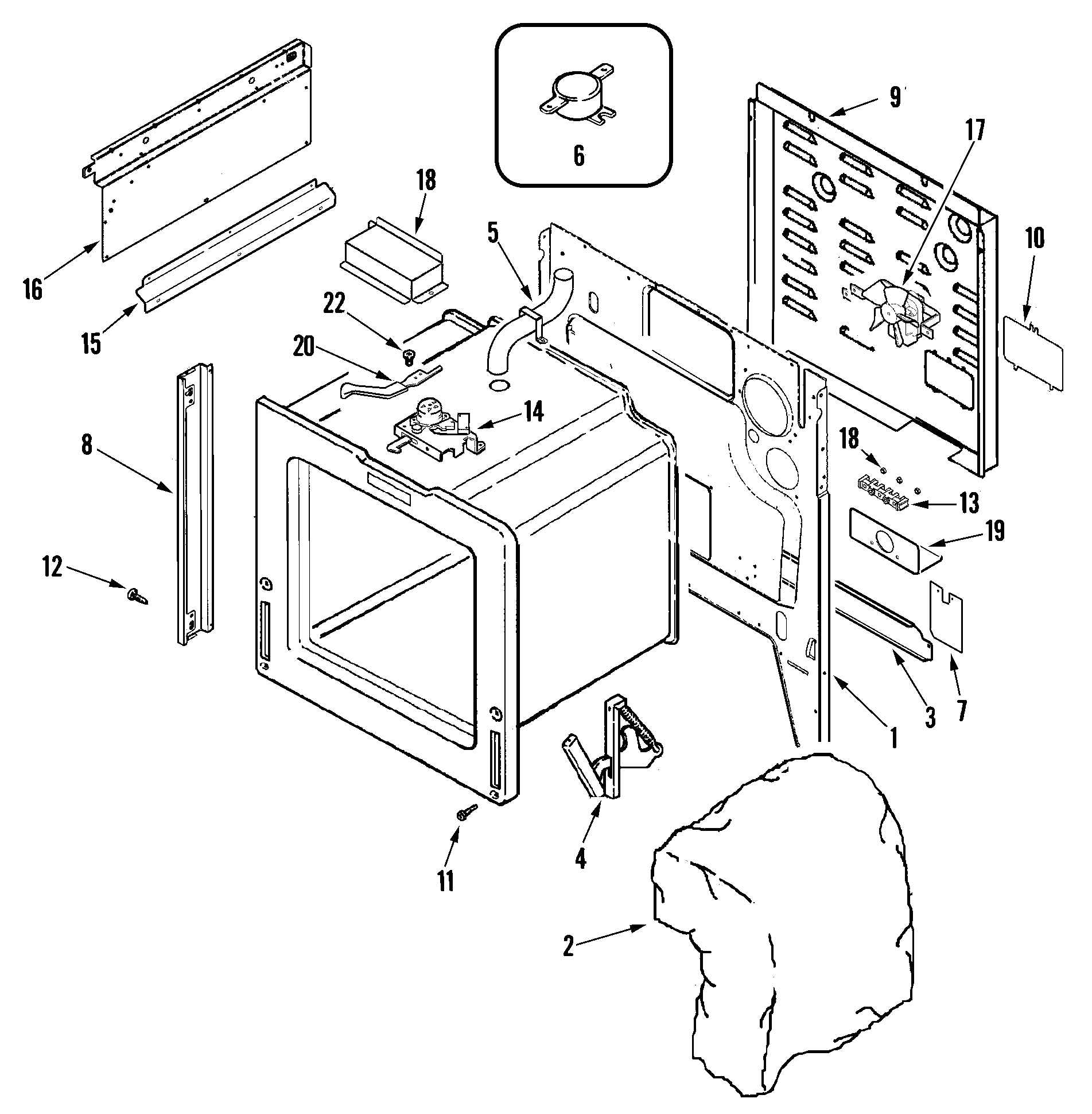 Maytag MES5752BAS body diagram