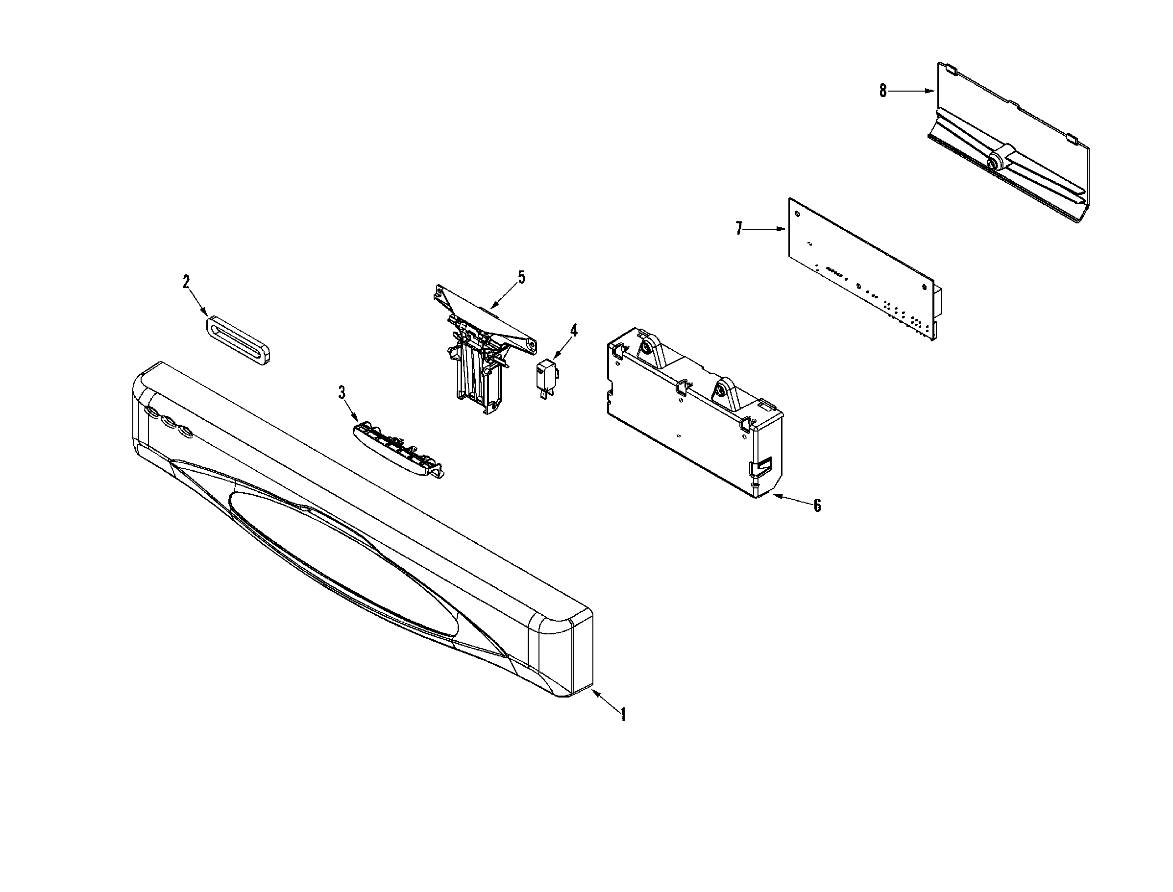 Amana ADB2500AWQ control panel diagram