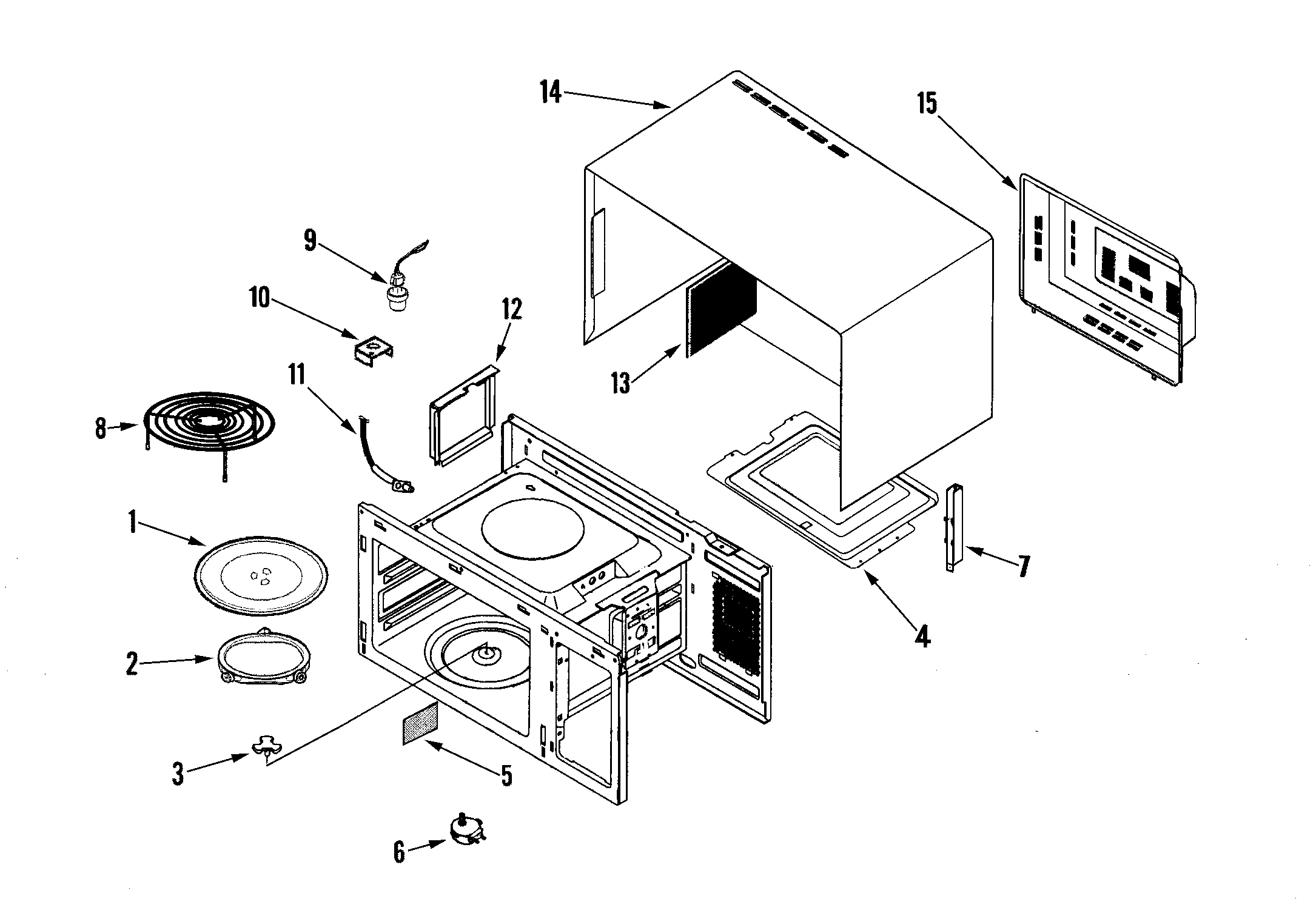 Amana AMC6158BAS body/cavity diagram