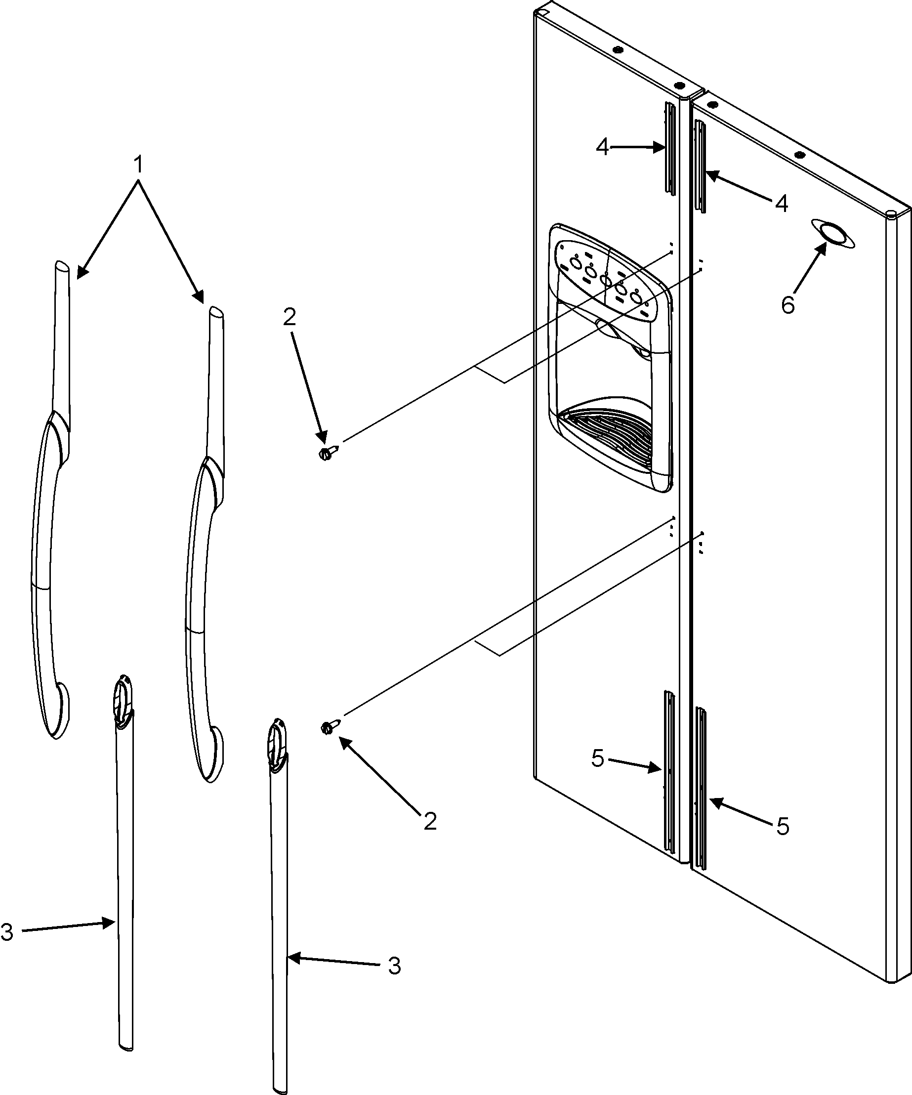 Maytag MSD2656KEU handles (msd2656keu) diagram