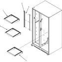 Maytag MSD2352KES refrigerator shelves diagram