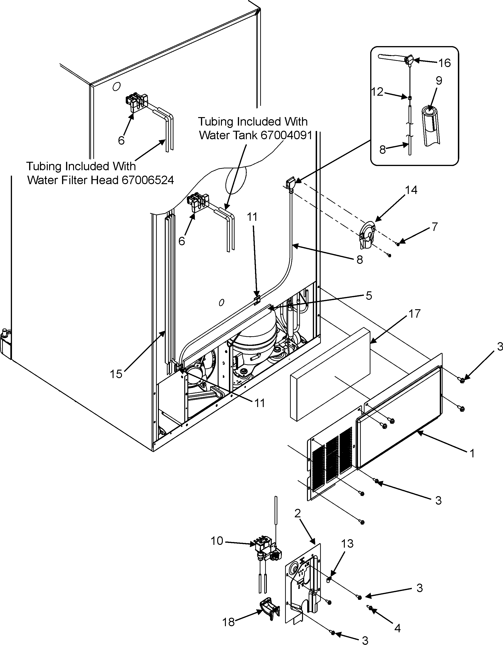 Jenn-Air JFC2070KRS cabinet back diagram