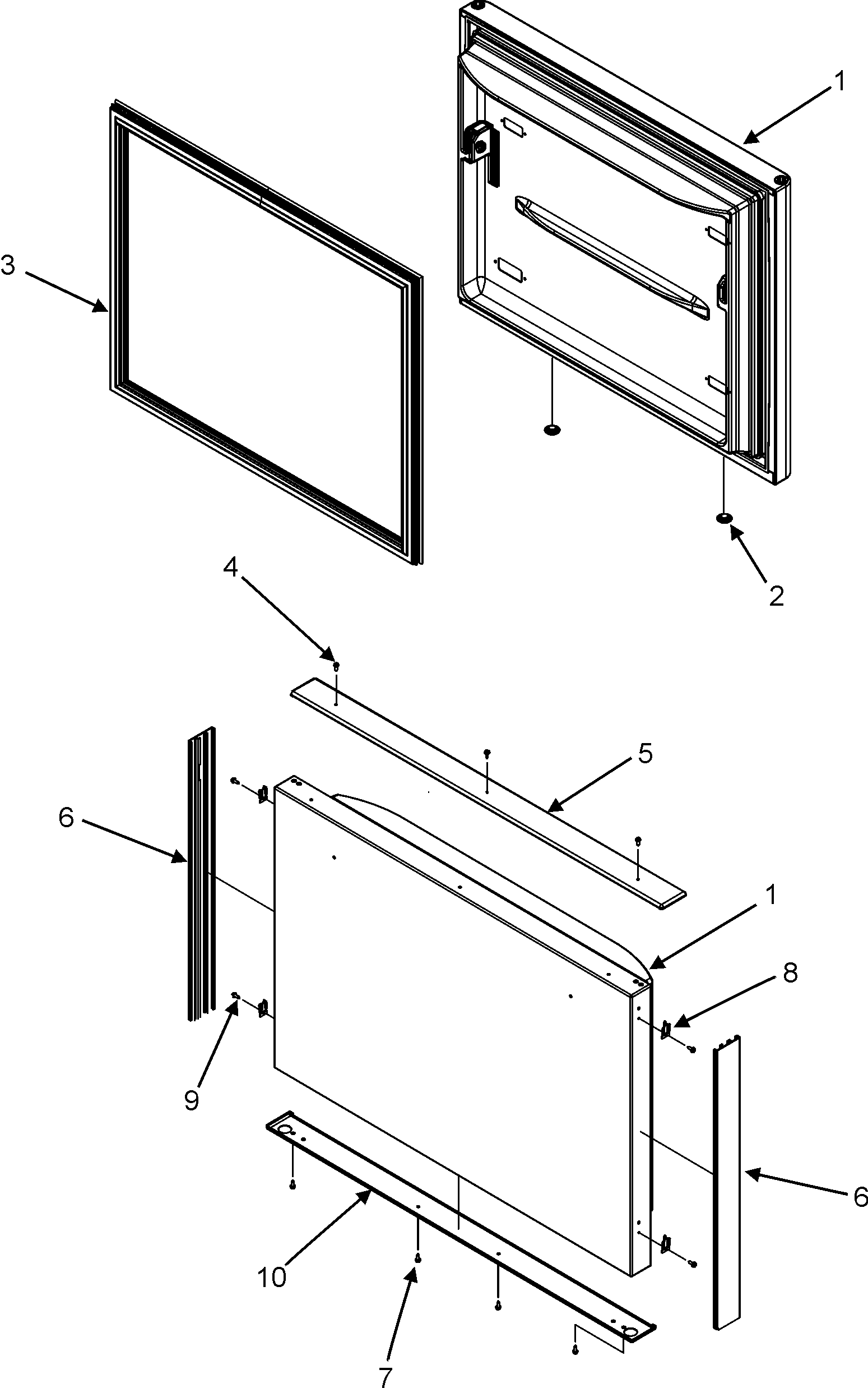 Dacor IF36INDFSF freezer door diagram