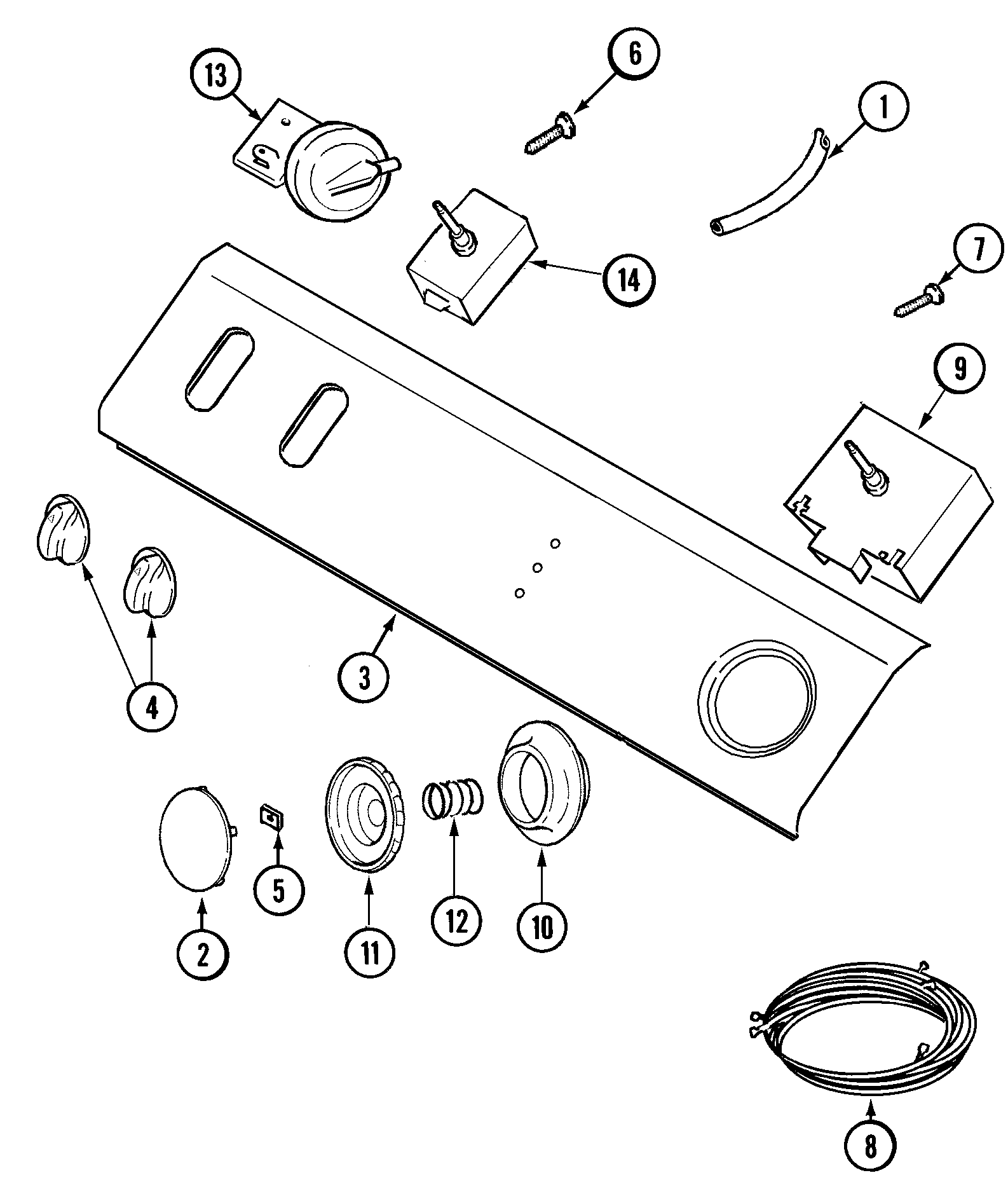 Maytag LAT2200AAE control panel diagram