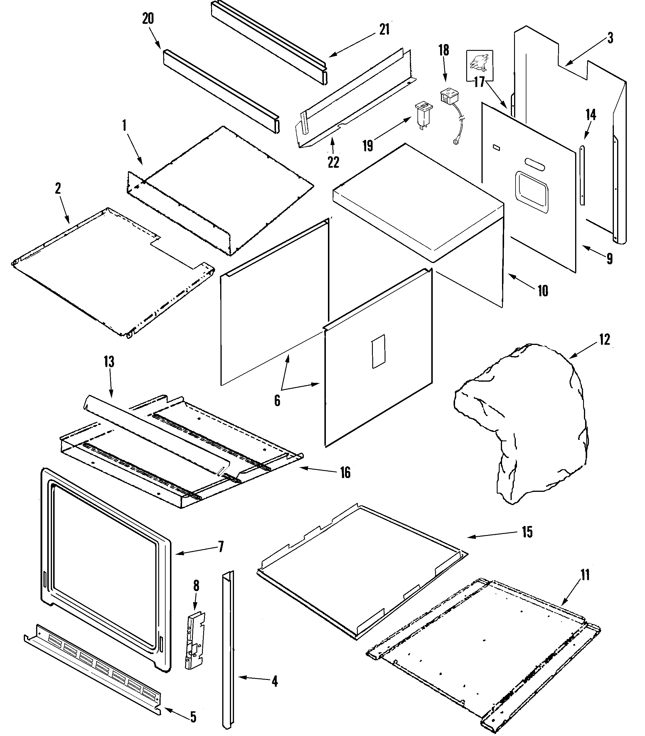 Jenn-Air JMW8527DAQ body diagram