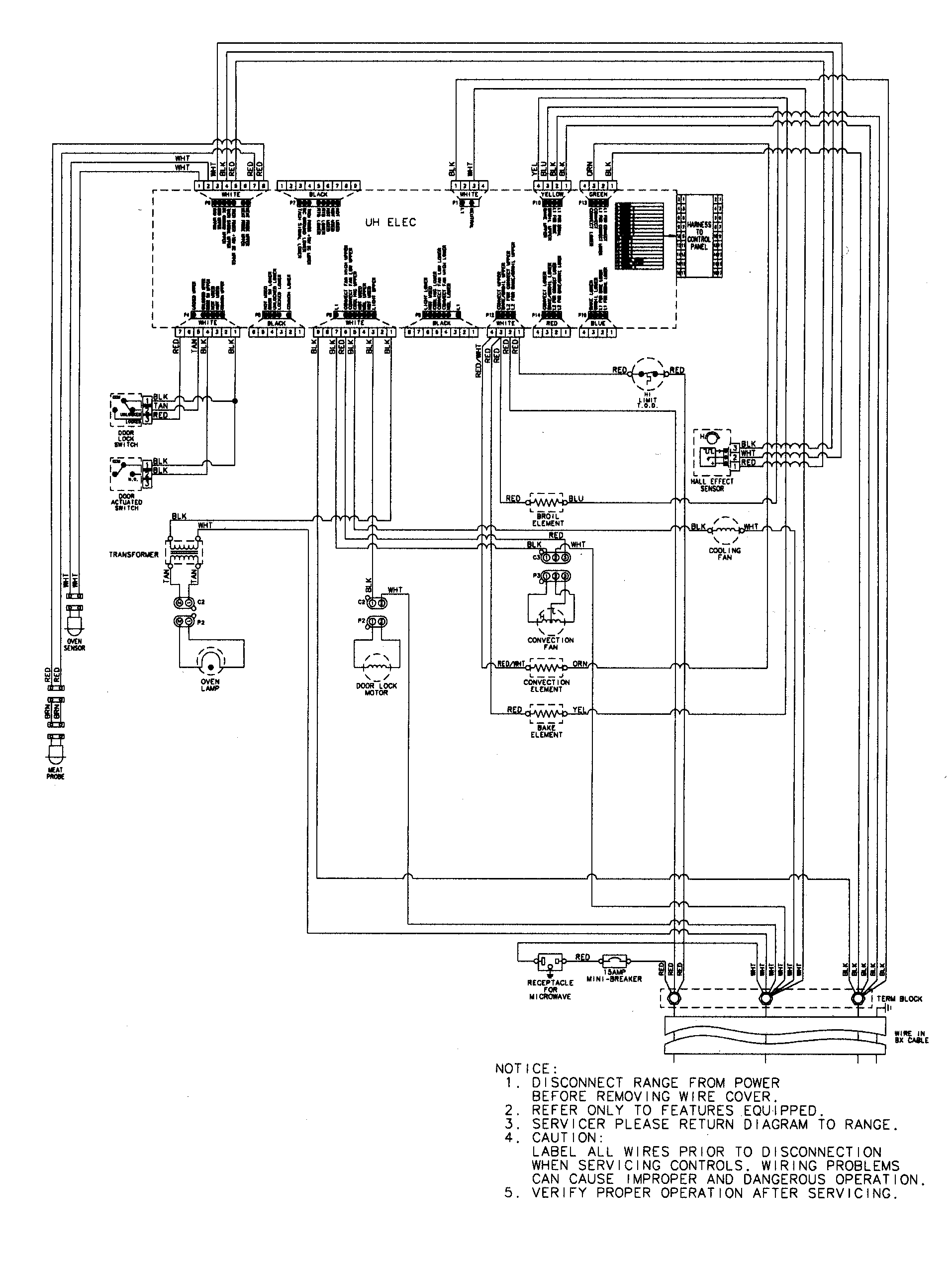 Jenn-Air JMW9530DAW wiring information diagram
