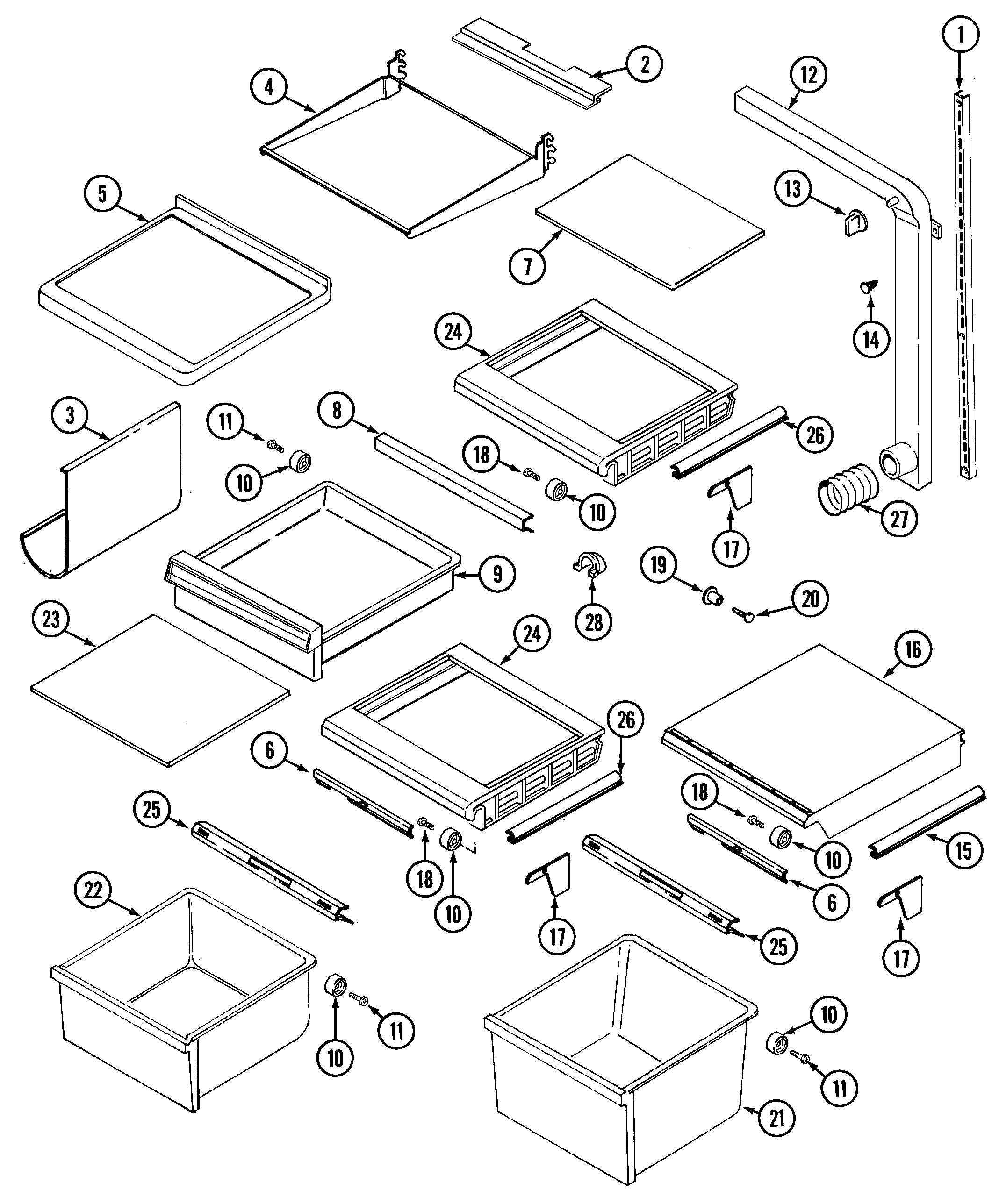 International GC20B8C3EB shelves & accessories diagram