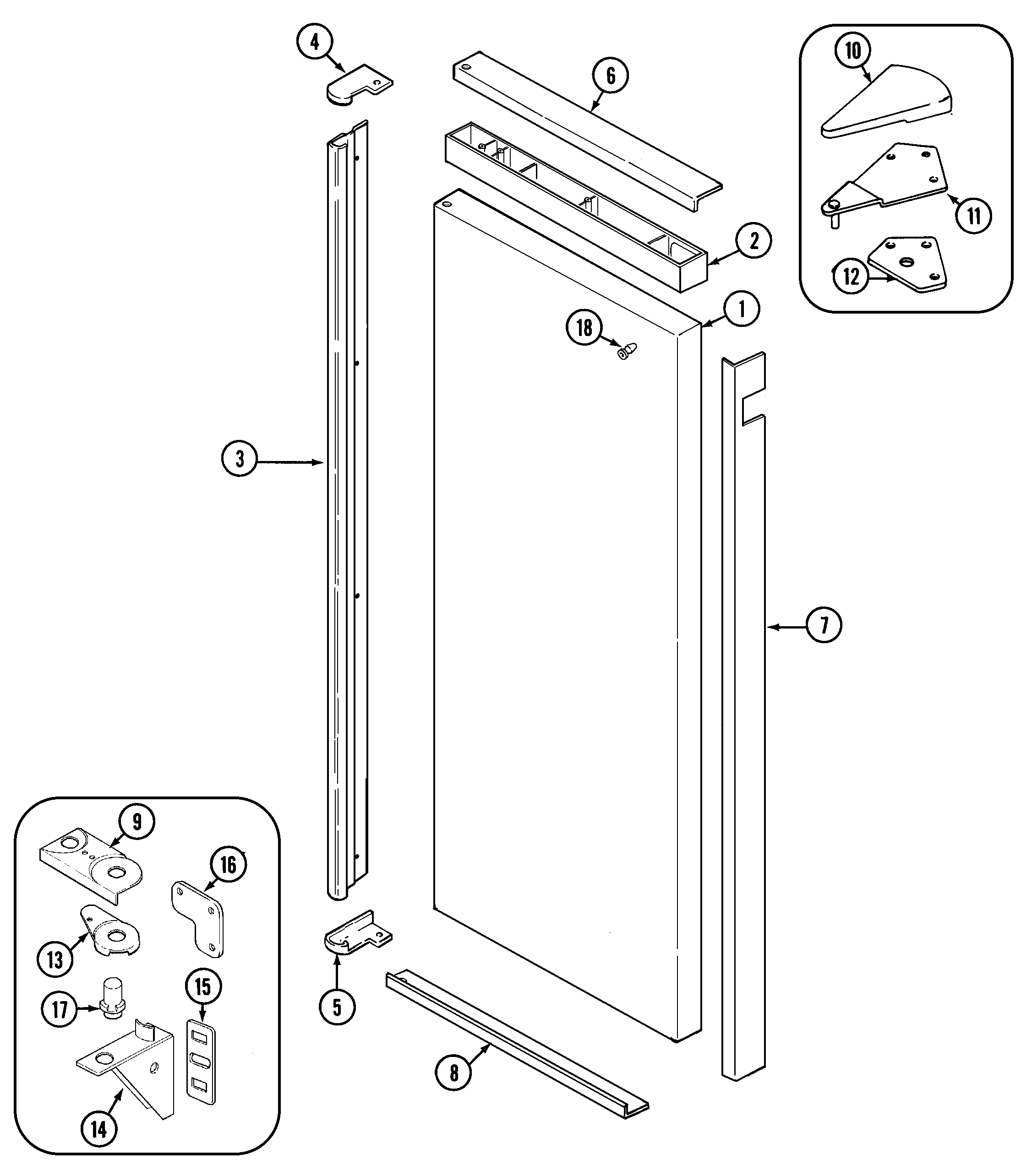 International GC20B8C3EB fresh food outer door diagram