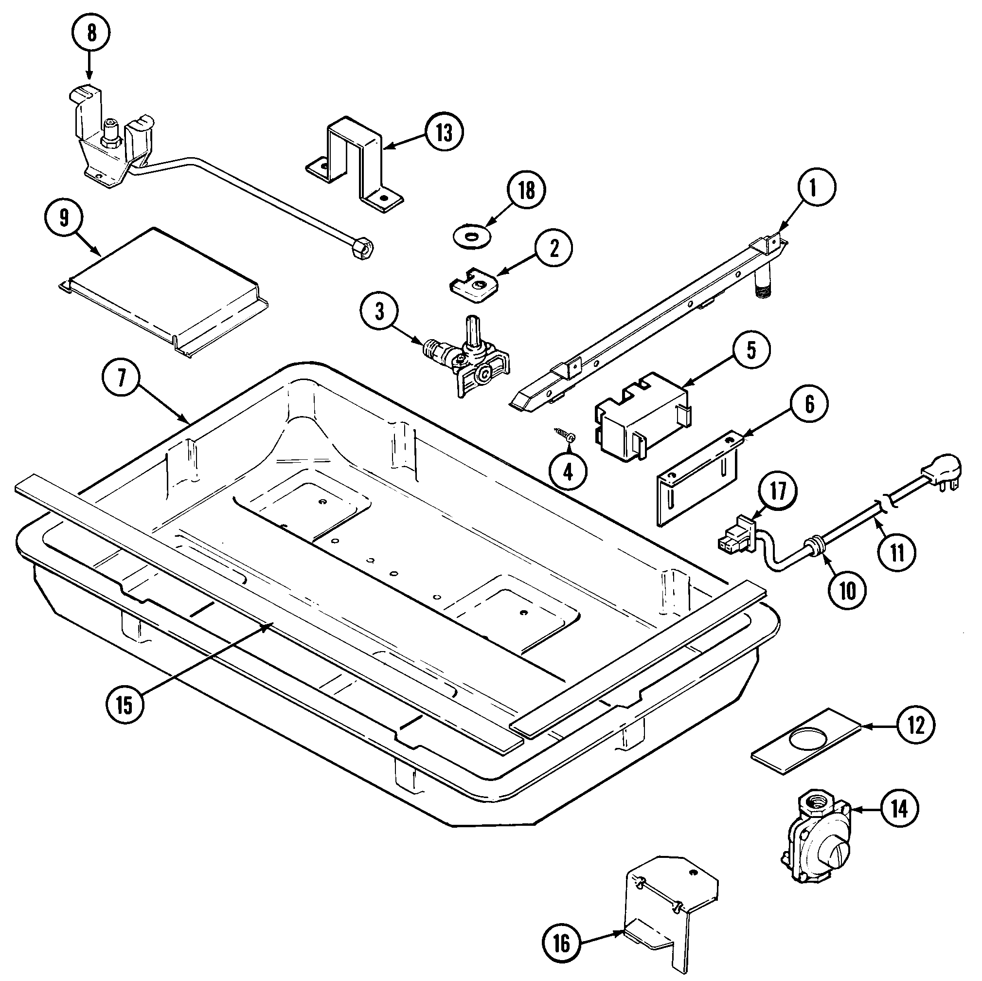 Maytag MGC5430ADB gas controls/body diagram