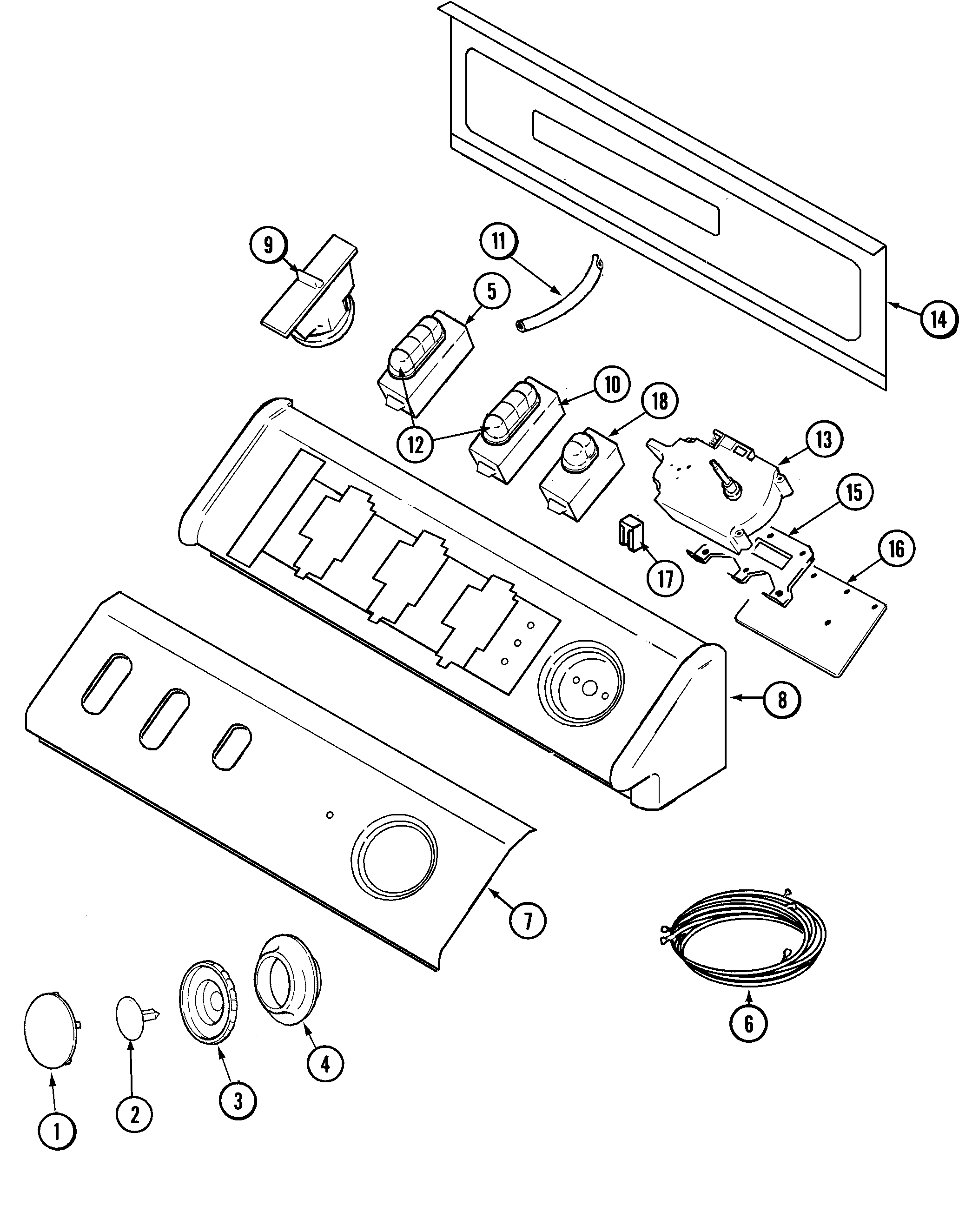 Maytag MAV7700AWQ control panel diagram