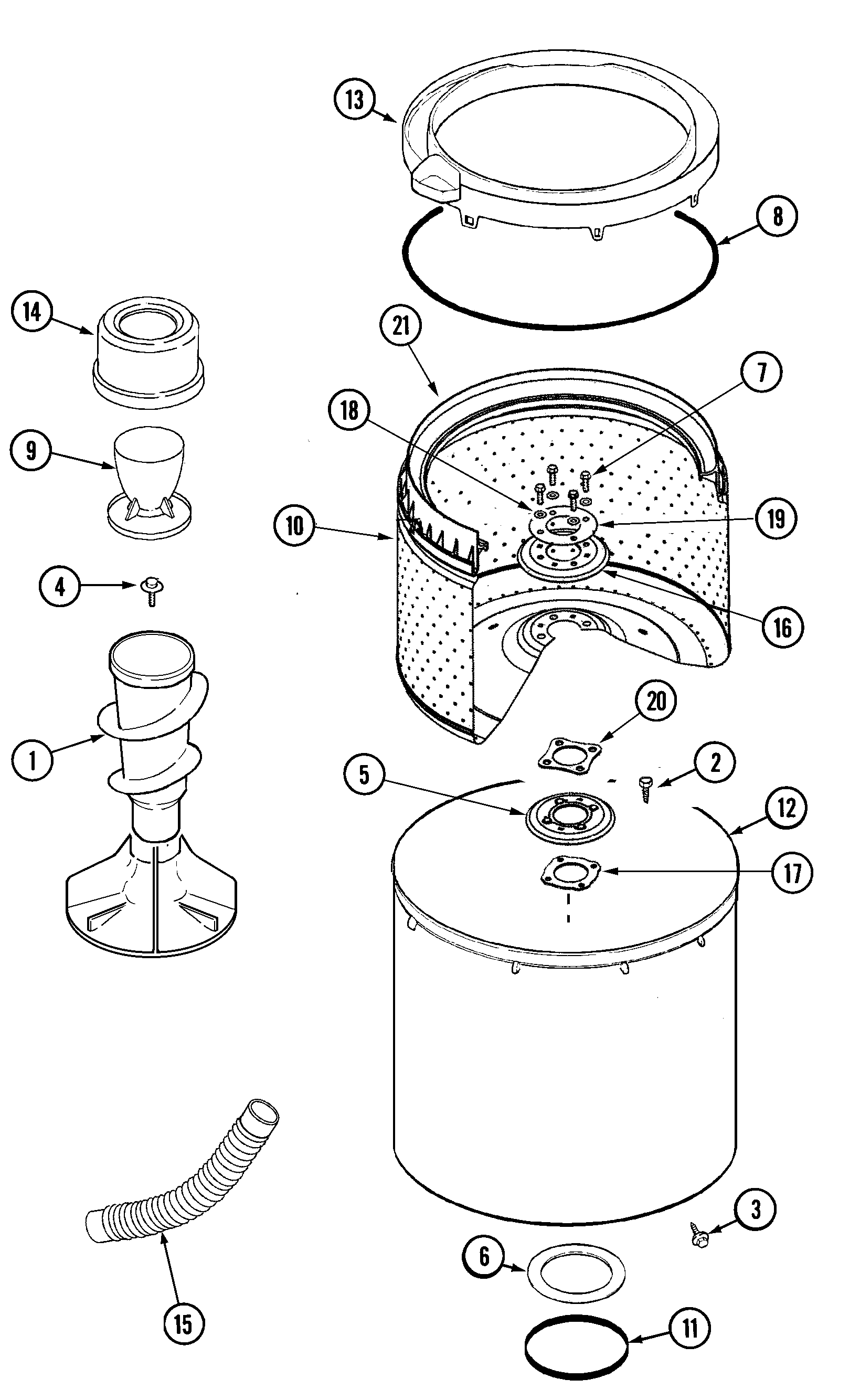 Maytag MAV7700AWQ tub diagram