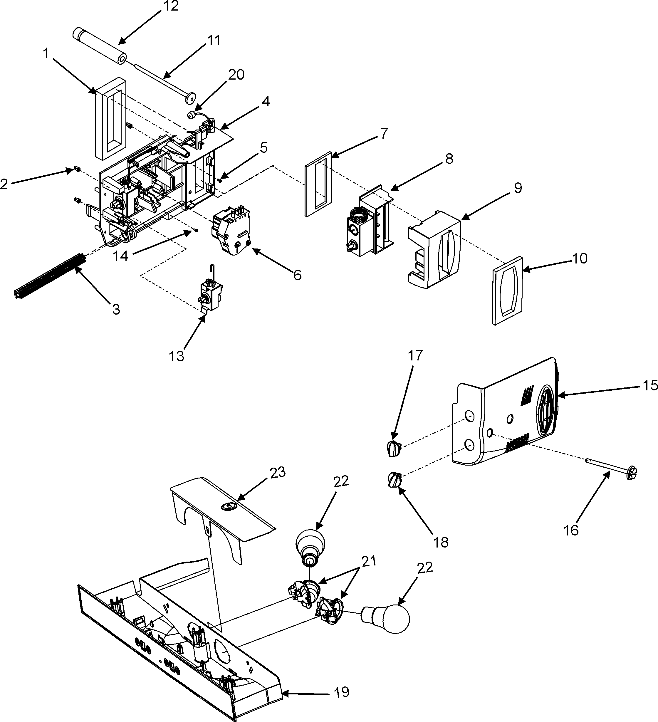 Magic Chef CSD2610KRW controls diagram