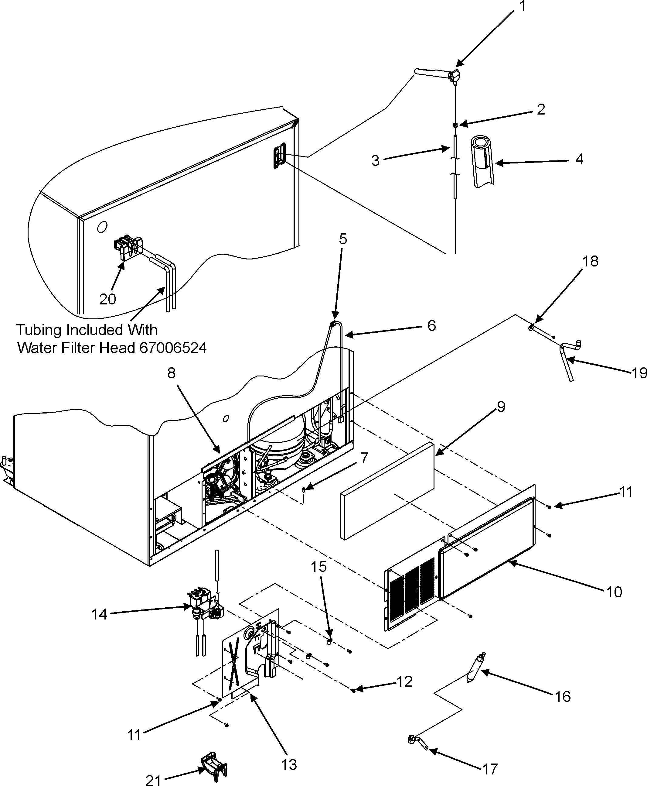 Magic Chef CSD2610KRW cabinet back diagram