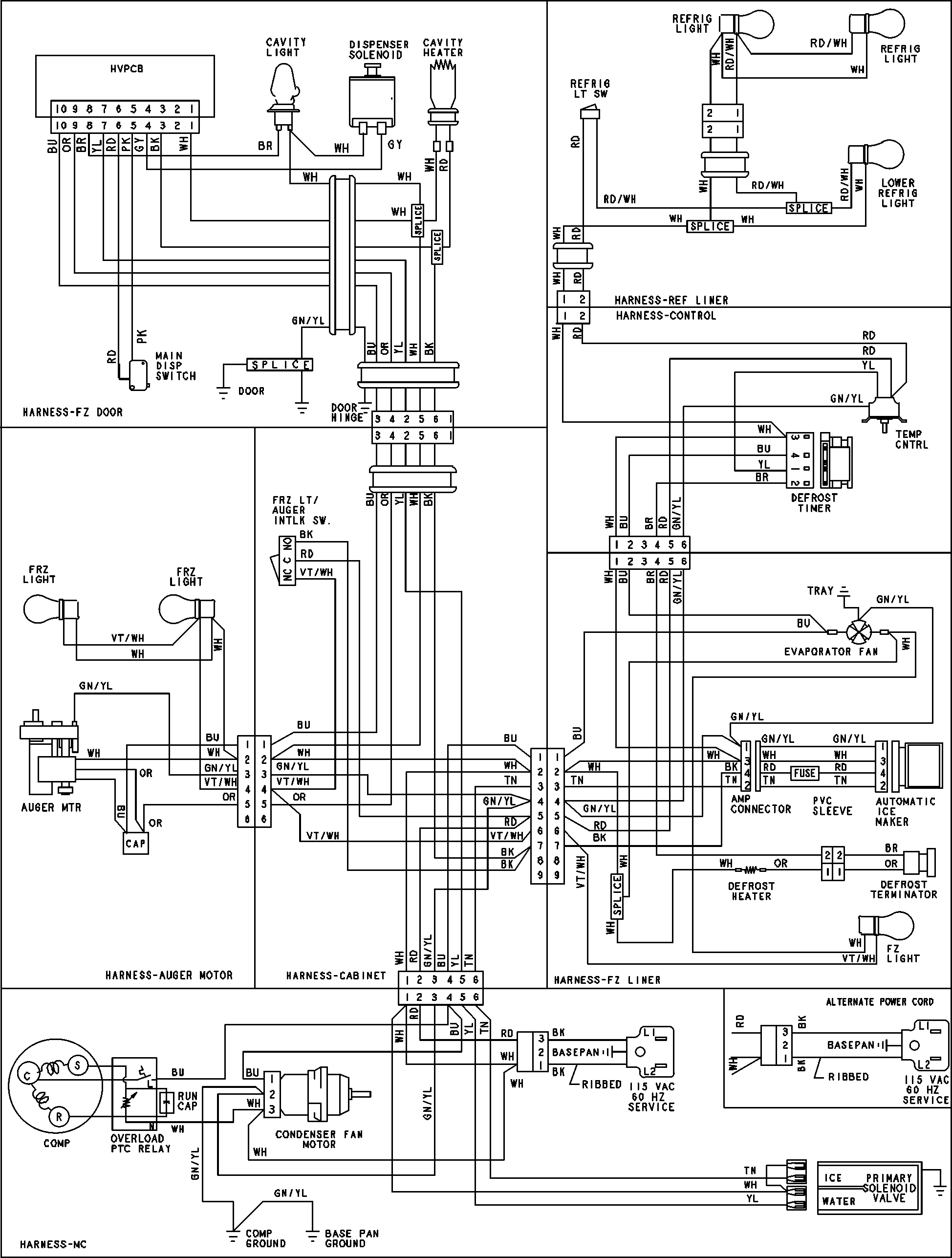 Magic Chef CSD2610KRW wiring information diagram