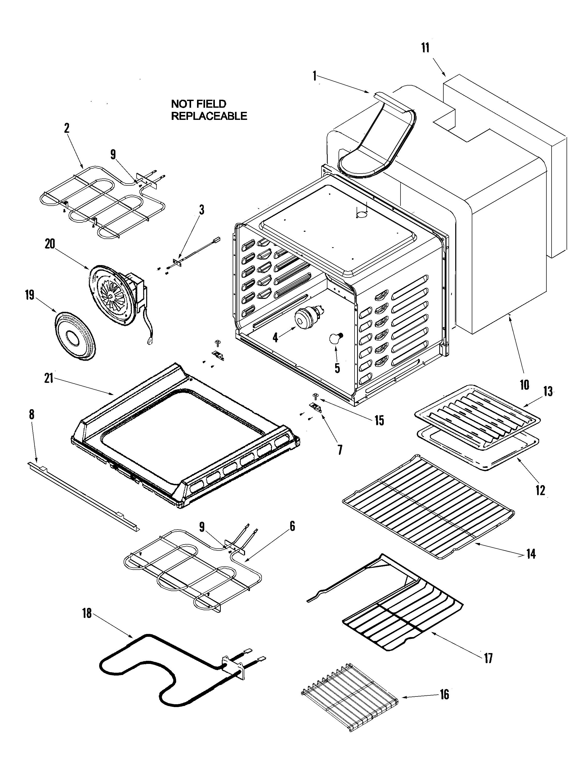 Jenn-Air JER8885QAB cavity diagram