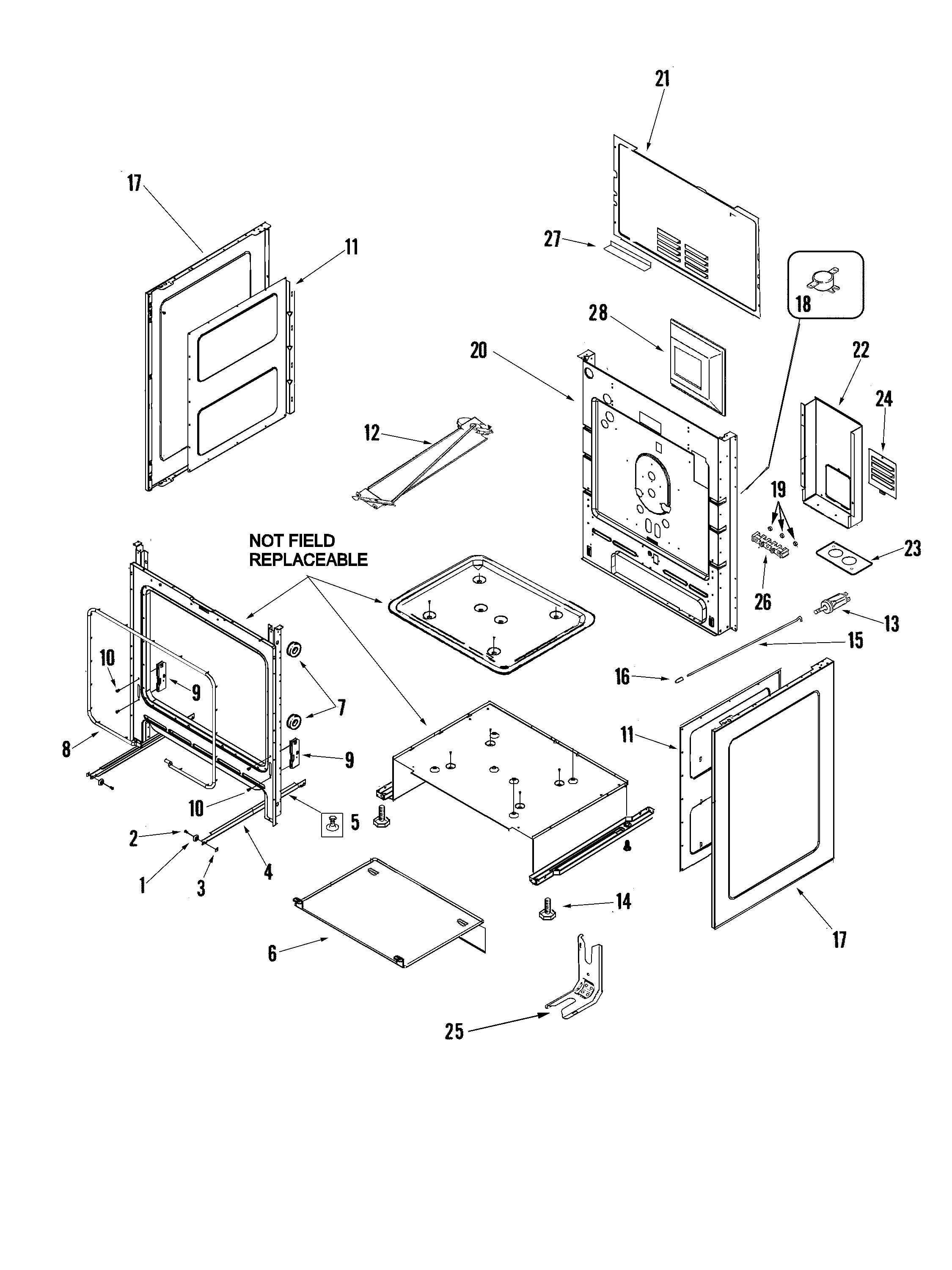 Jenn-Air JER8885QAS cabinet diagram