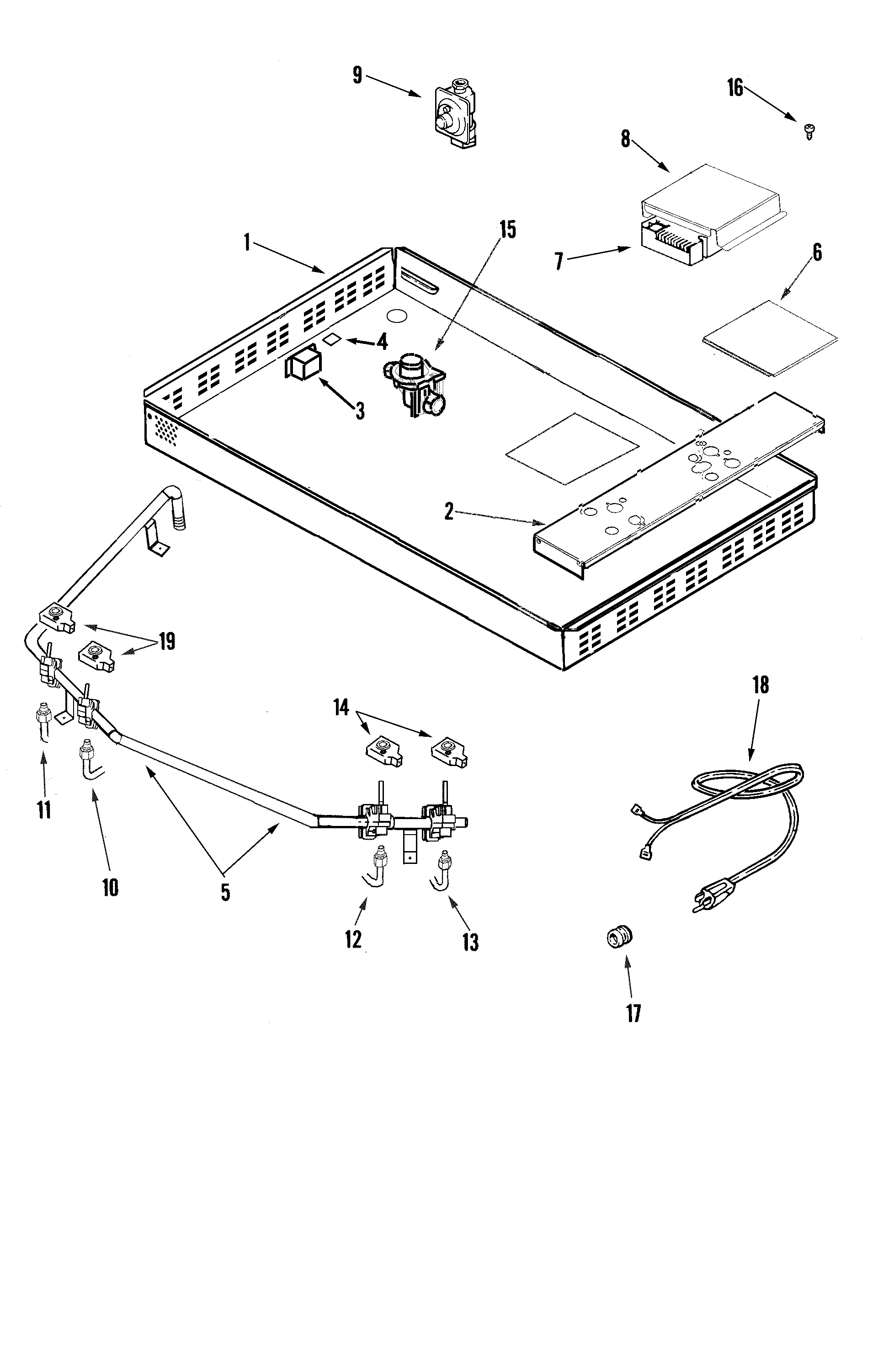 Jenn-Air JGC8430BDS body diagram