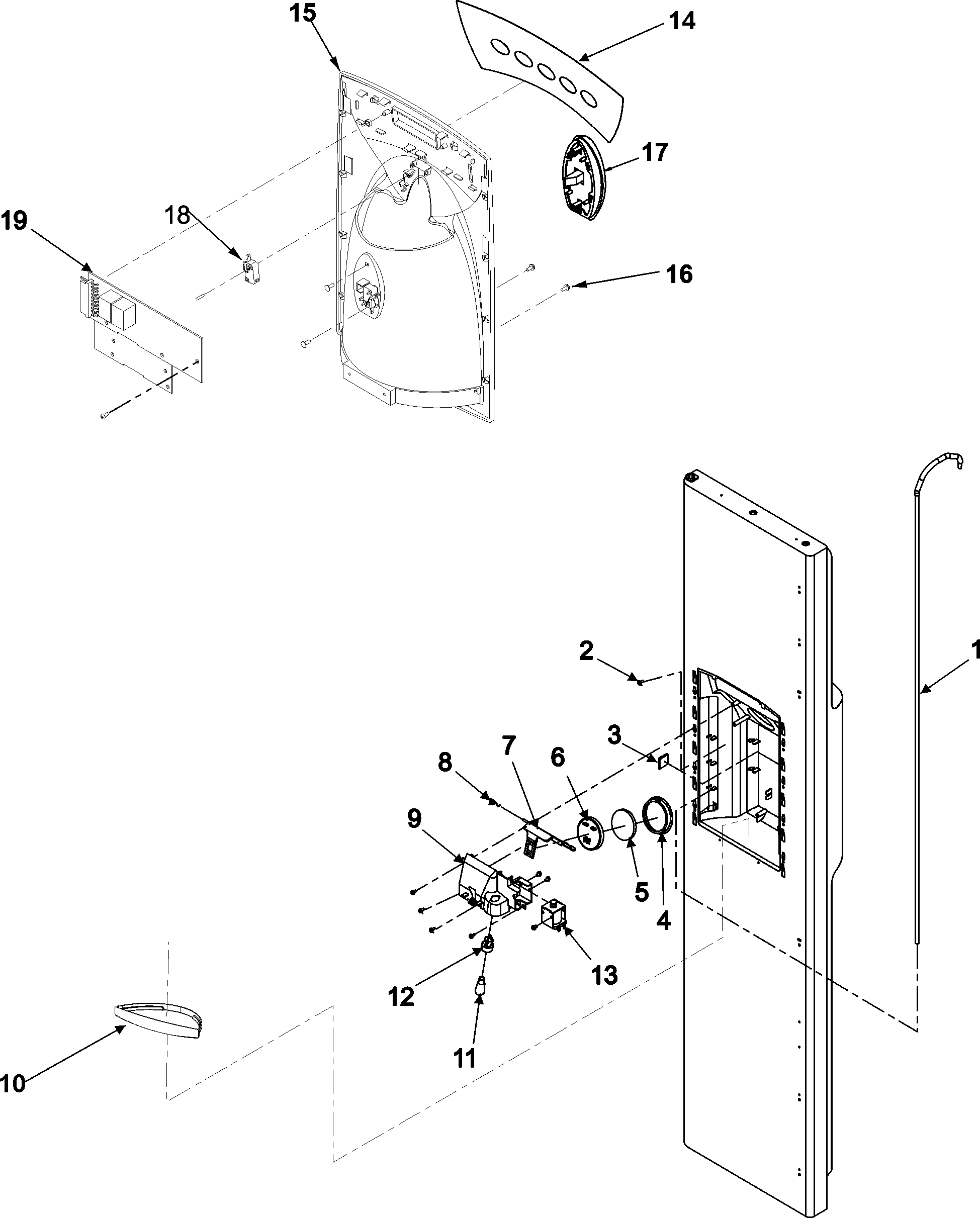Amana AC2225GEKW0 fz door and facade diagram