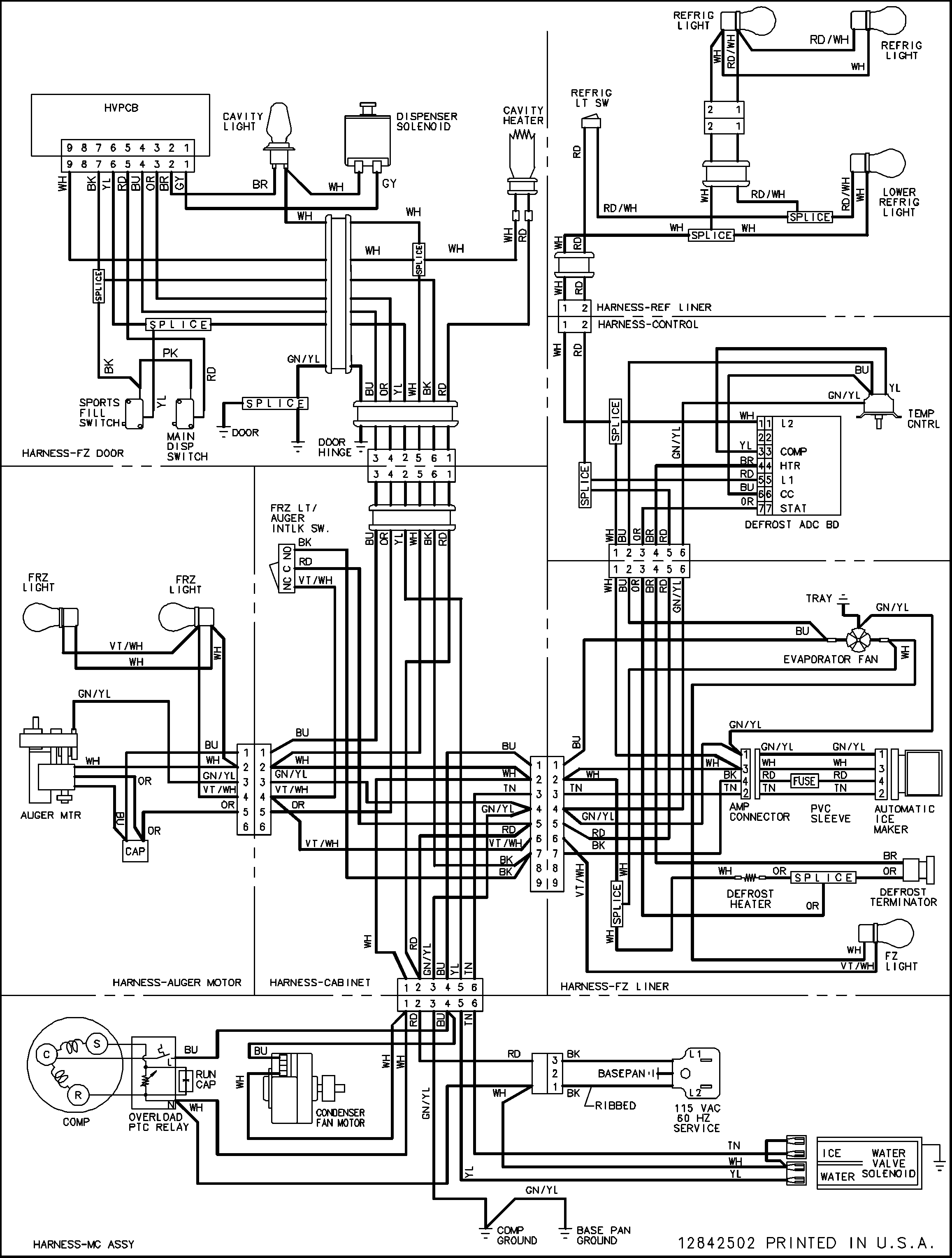 Amana ASD2324HEW wiring information diagram