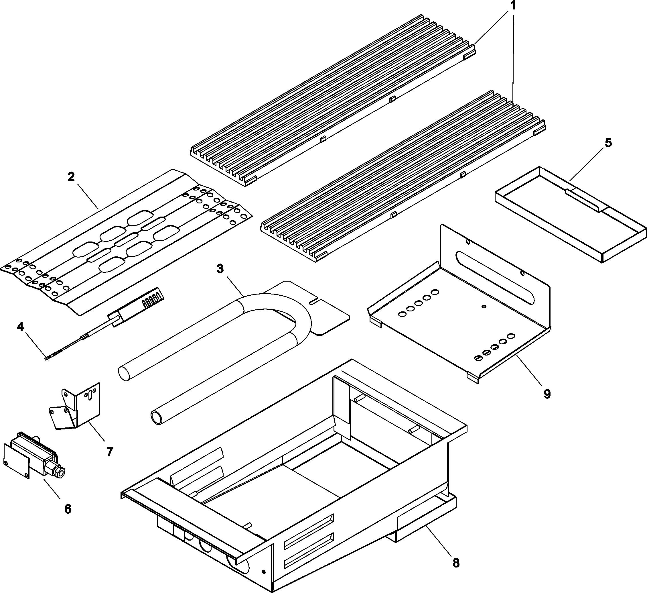 Jade RJSG4812A grill diagram