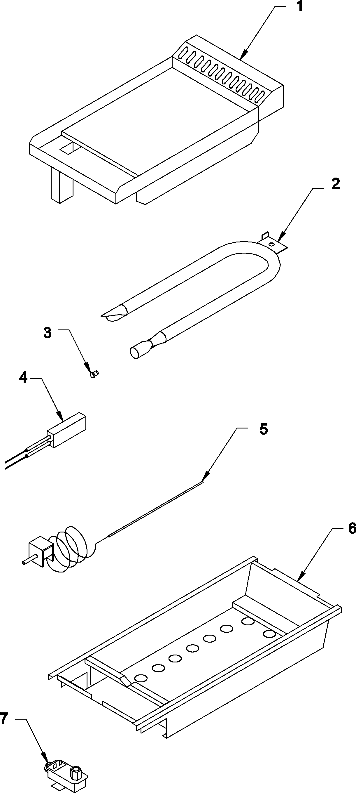 Jade RJCT3681A griddle section diagram