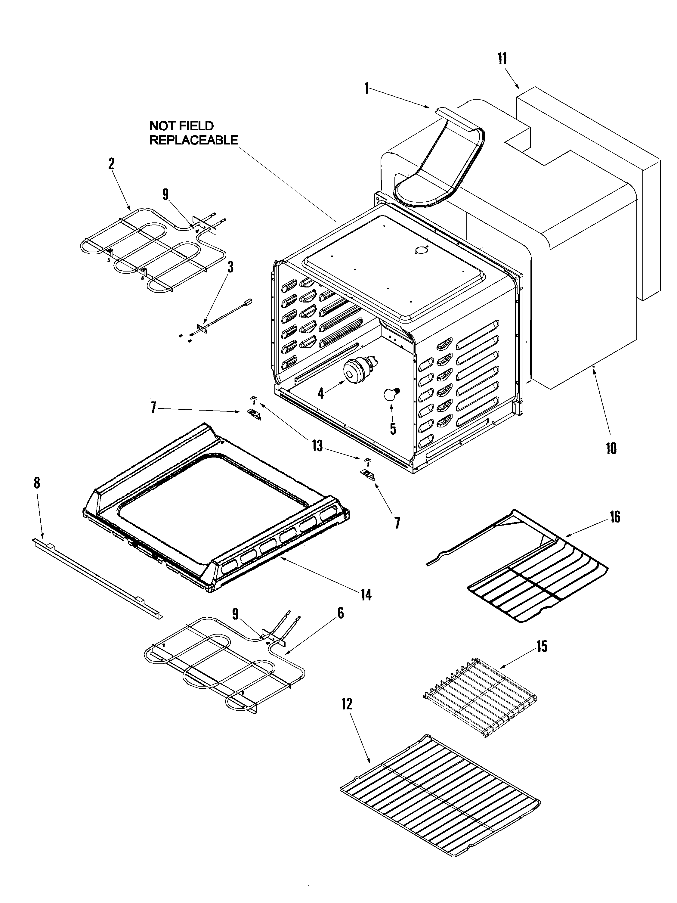 Maytag MER5775RCQ cavity diagram