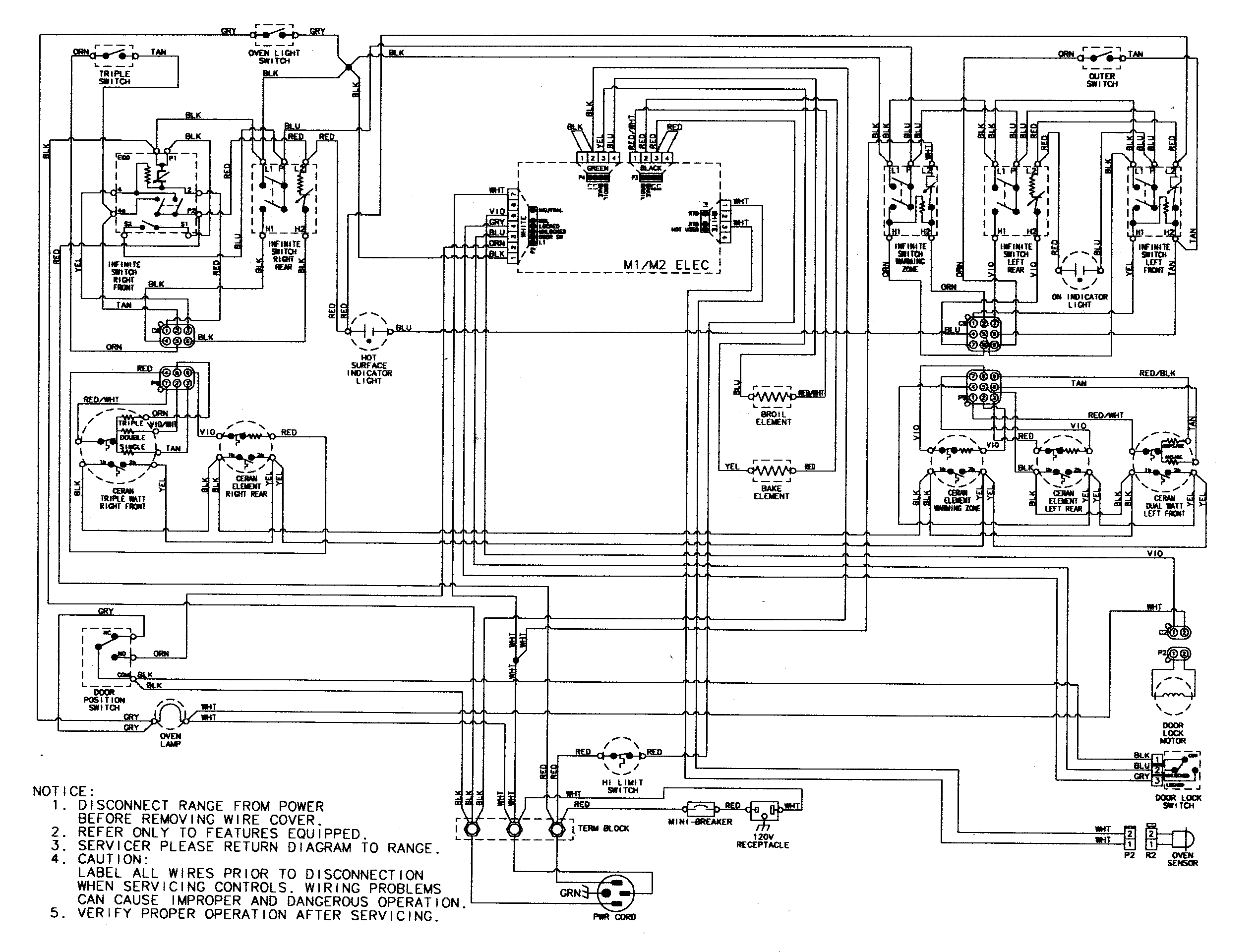 Maytag MER5775RCQ wiring information diagram