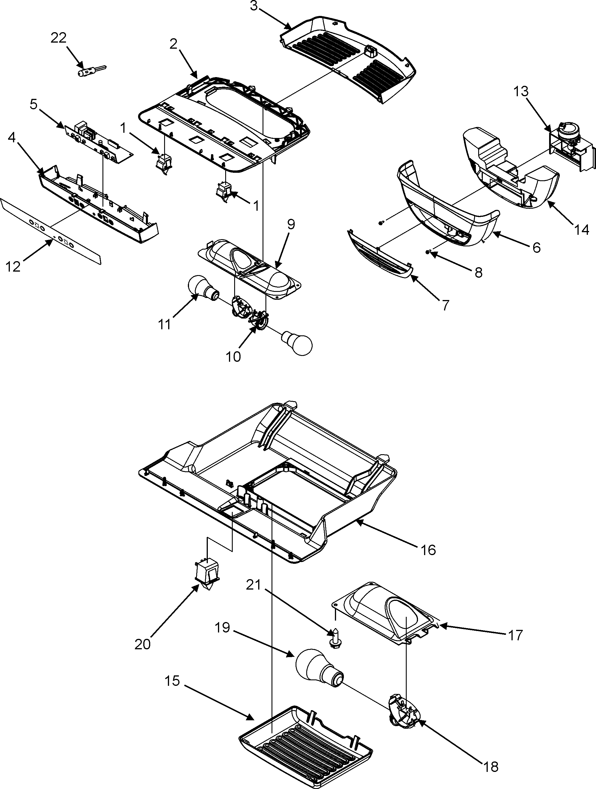 Amana AFC2033DRS controls diagram