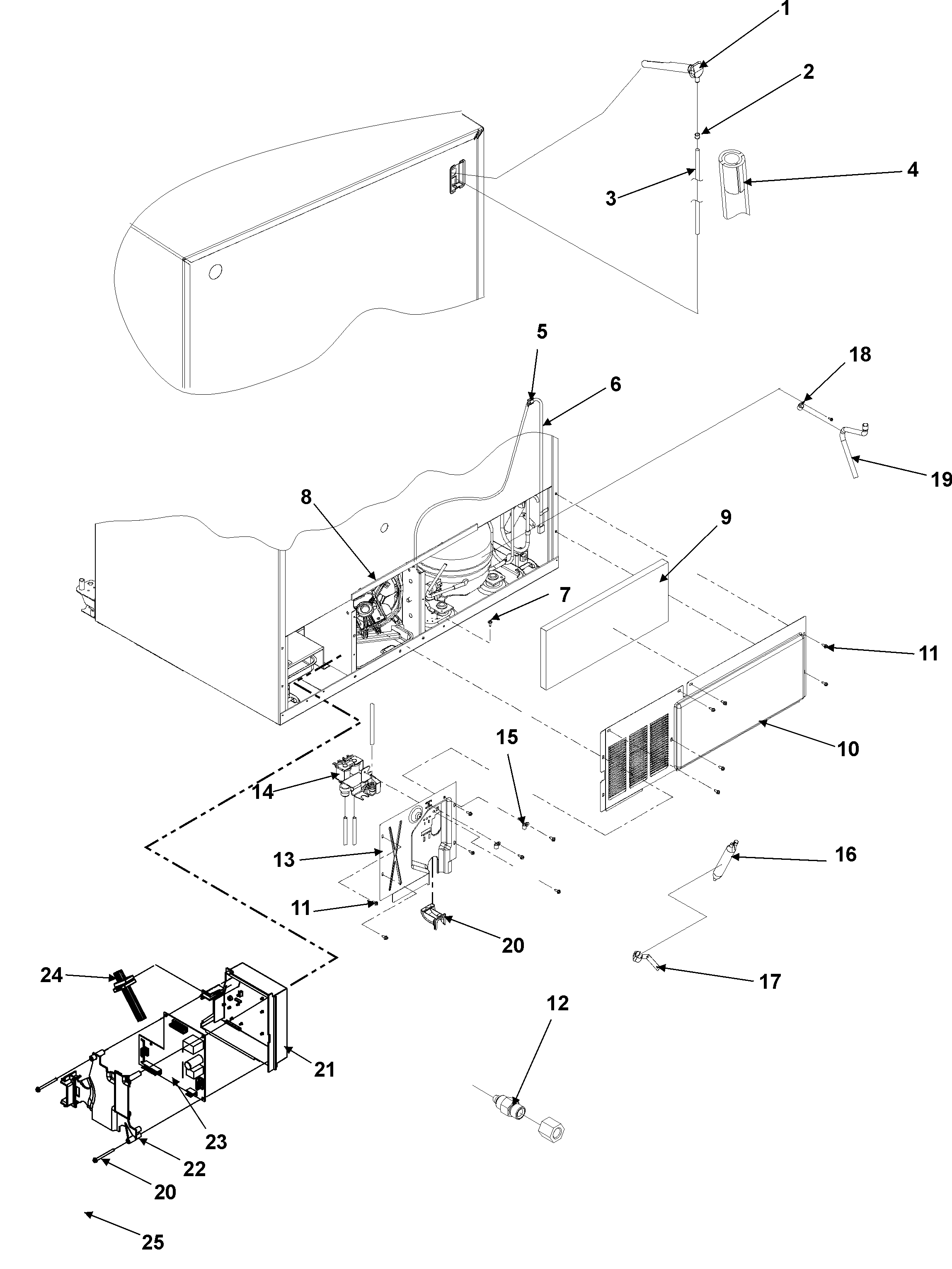 Gaggenau RS4951 cabinet back diagram
