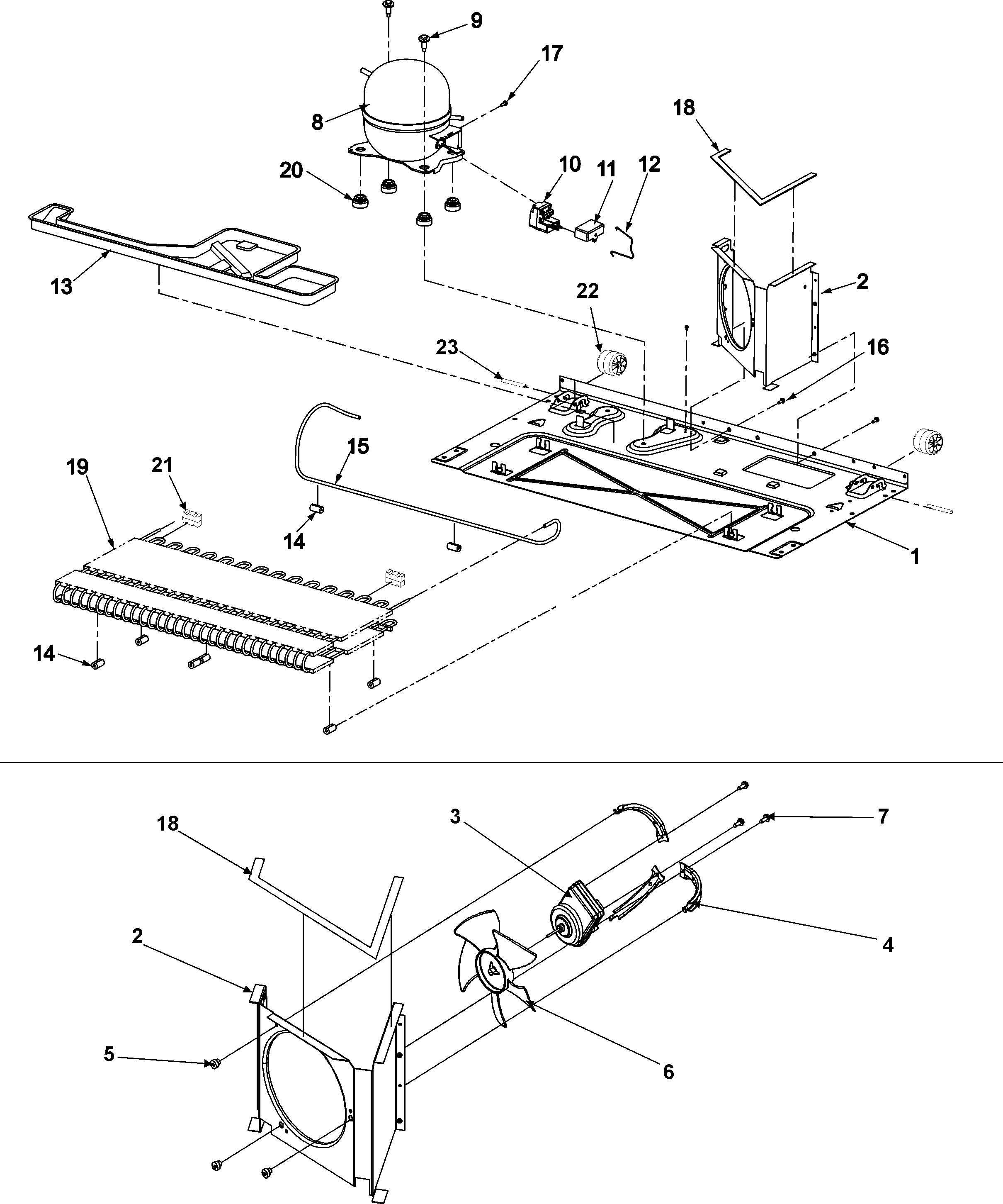 Amana ABD2533DEB compressor diagram