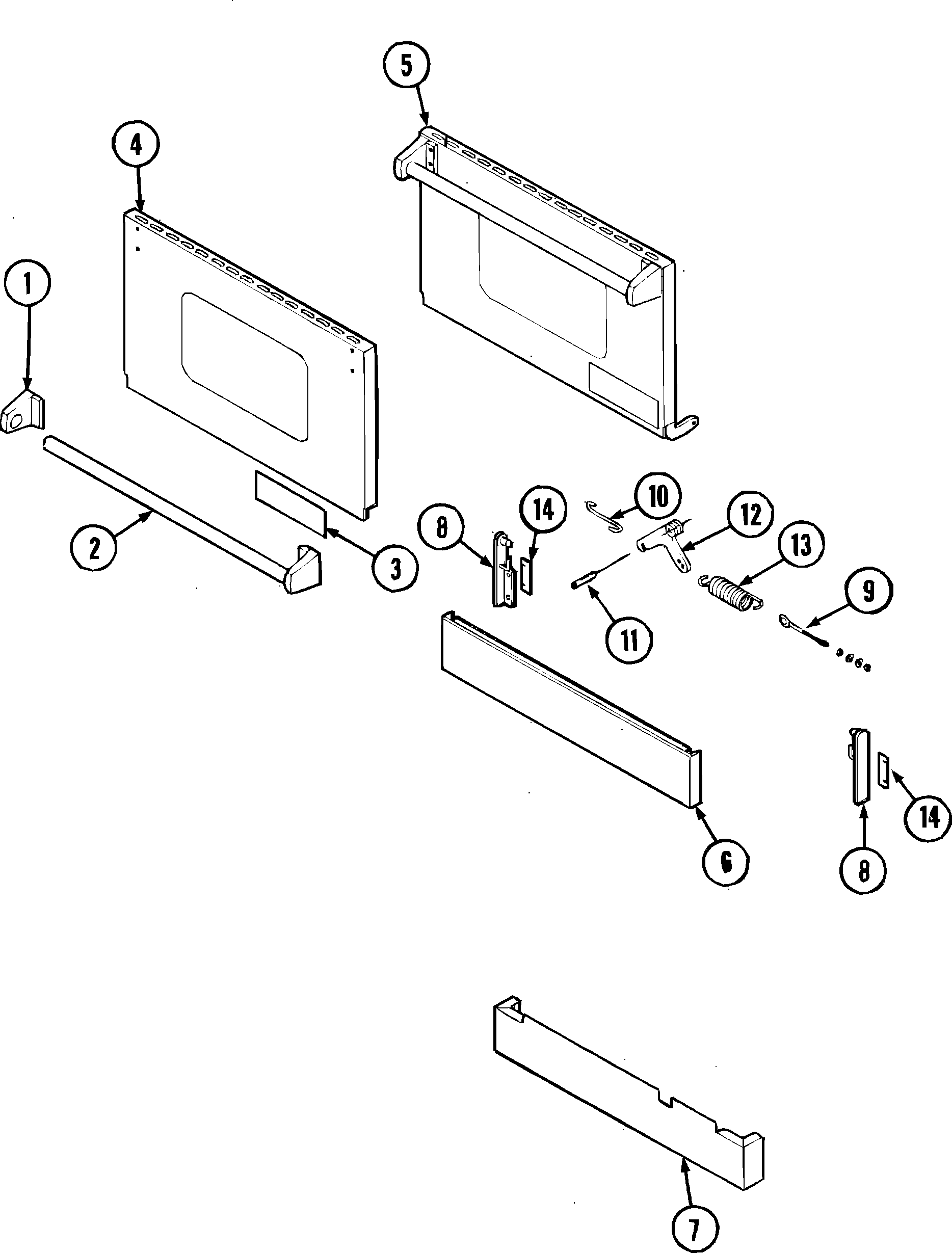 Jade RJGR4878A door diagram