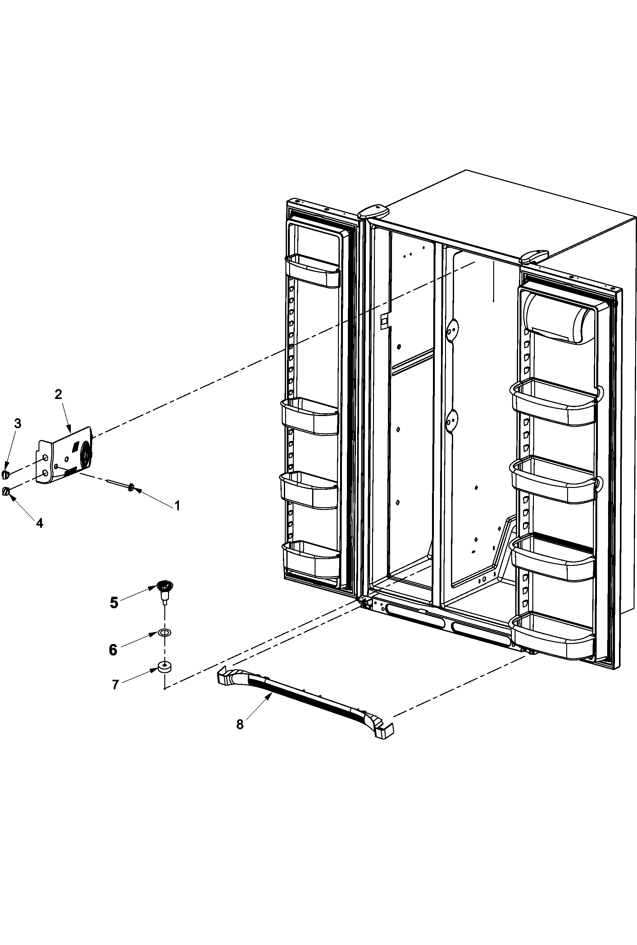 Amana ASD2621KRZ light covers and toe grille diagram